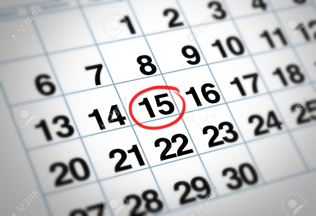 calendar with sunday circled