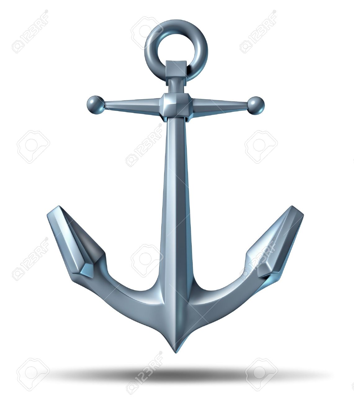 anchor on a white