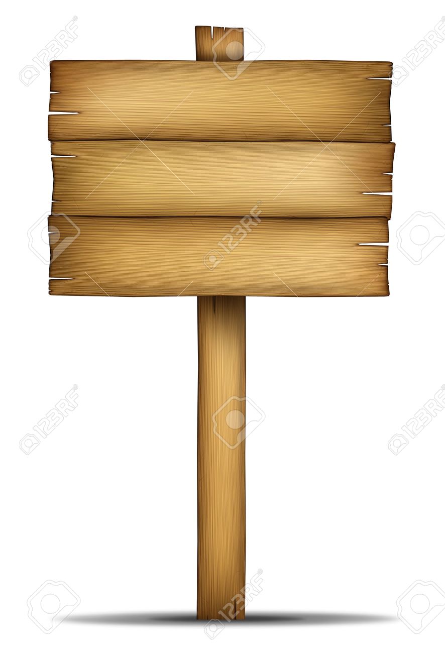 wooden sign with pole as an old western theme wood and weathered wooden theme