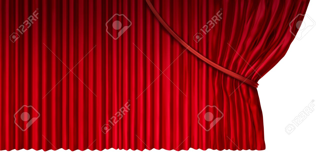 Rideau révèle que le cinéma ou de théâtre rideaux avec du matériel de velours rouge ouvert sur le côté, comme un élément de design pour une ... Rideau révèle que le cinéma ou de théâtre rideaux avec du matériel de velours rouge ouvert sur le côté, comme un élément de design pour une ...