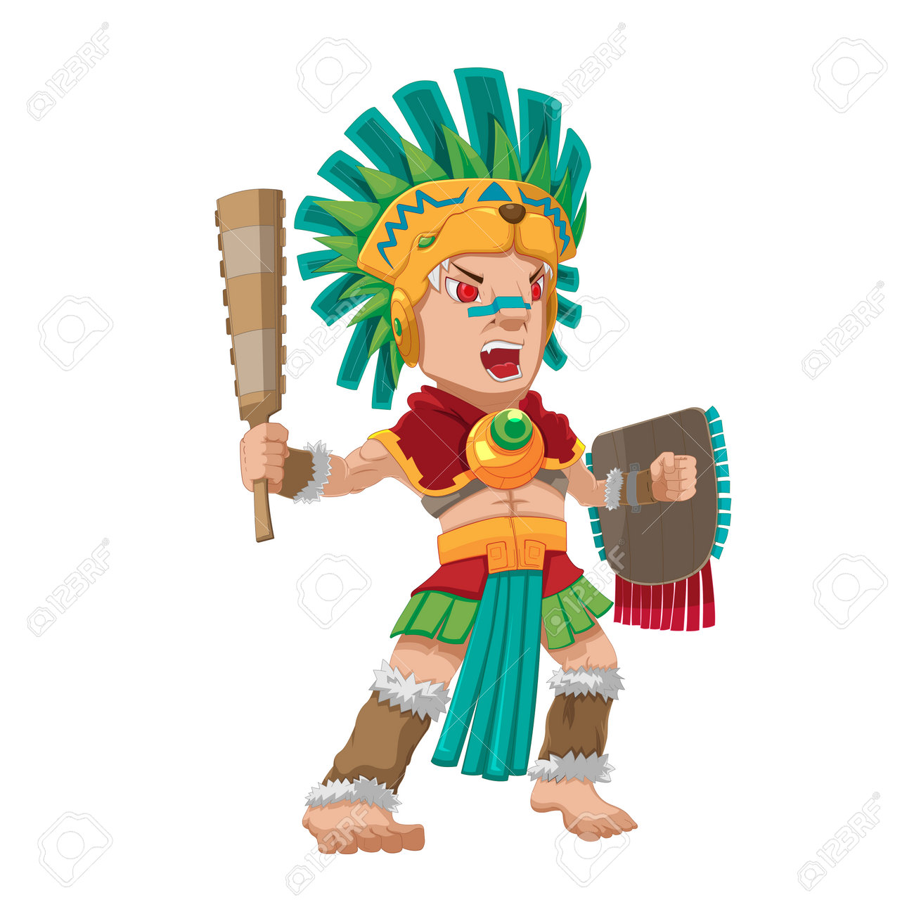 Aztec Warrior Traditional Illustration Character Vector Royalty Free SVG,  Cliparts, Vectors, and Stock Illustration. Image 209668149., image size:1300x1300
