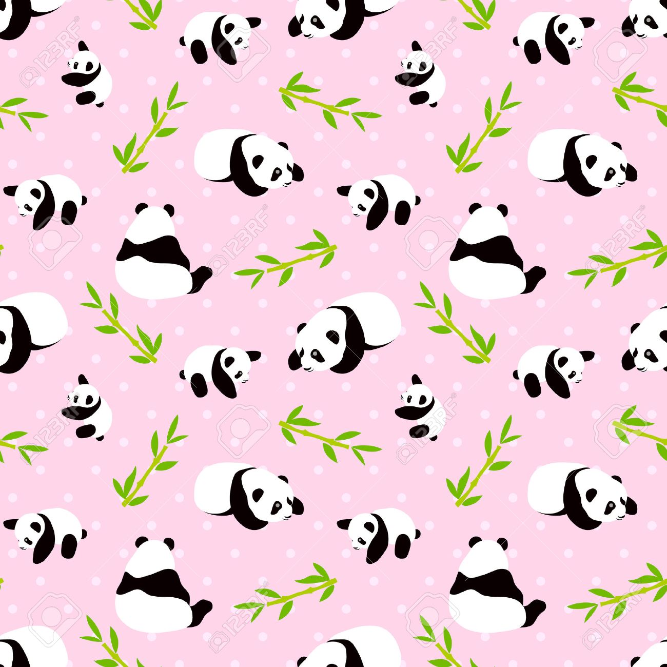 panda vector de oso de fondo modelo inconsútil con los osos panda
