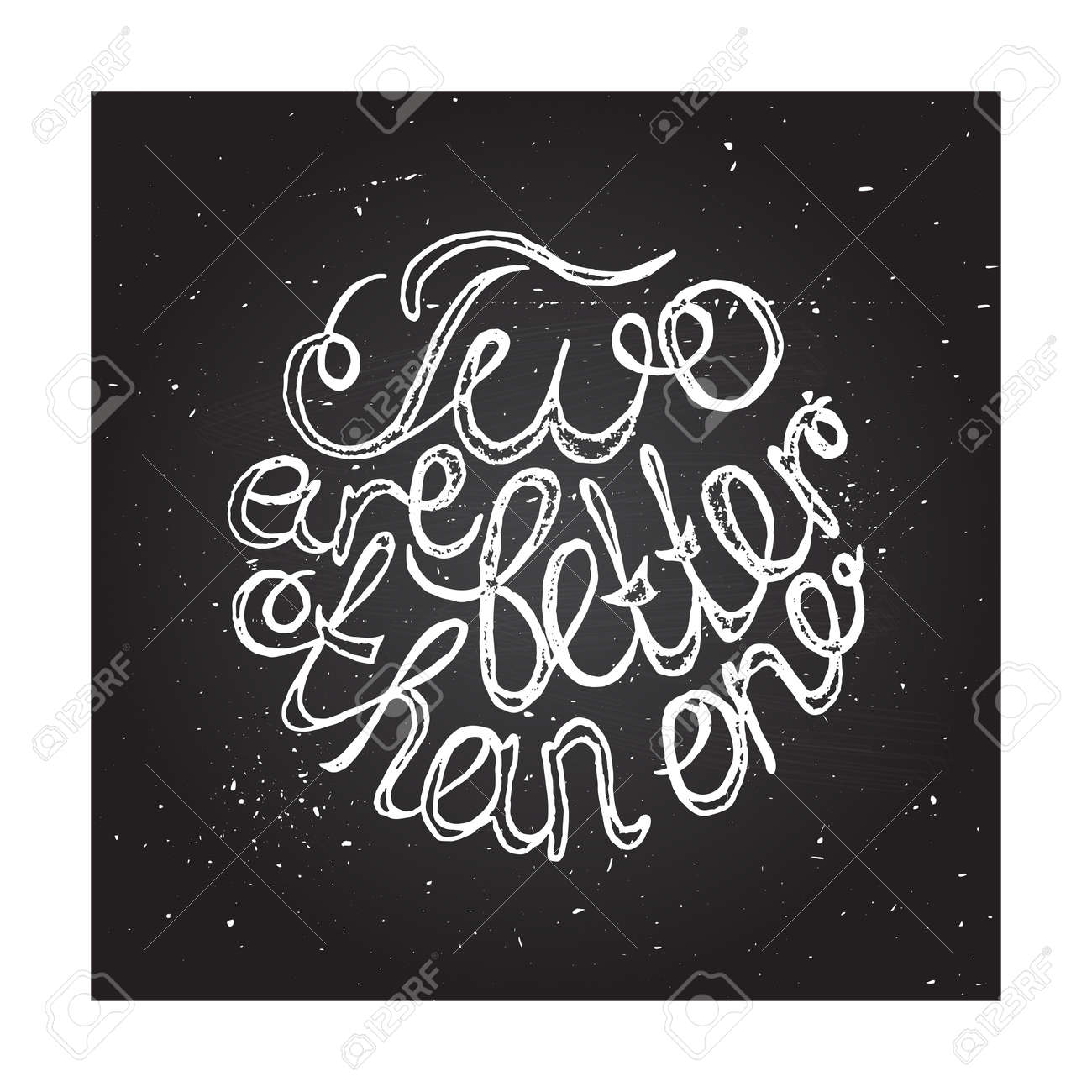 hand sketched typographic elements on chalkboard background for