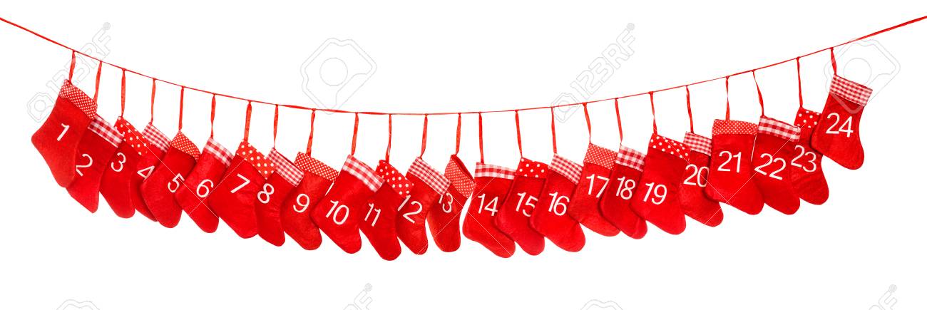Christmas advent calendar socks
