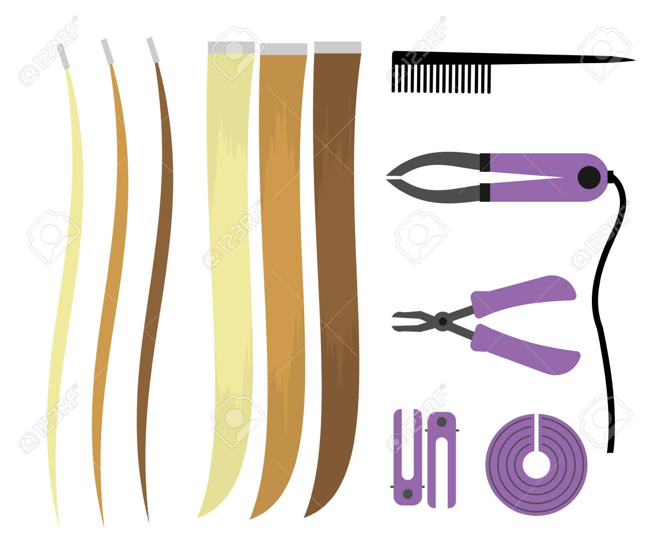 hair extensions vector