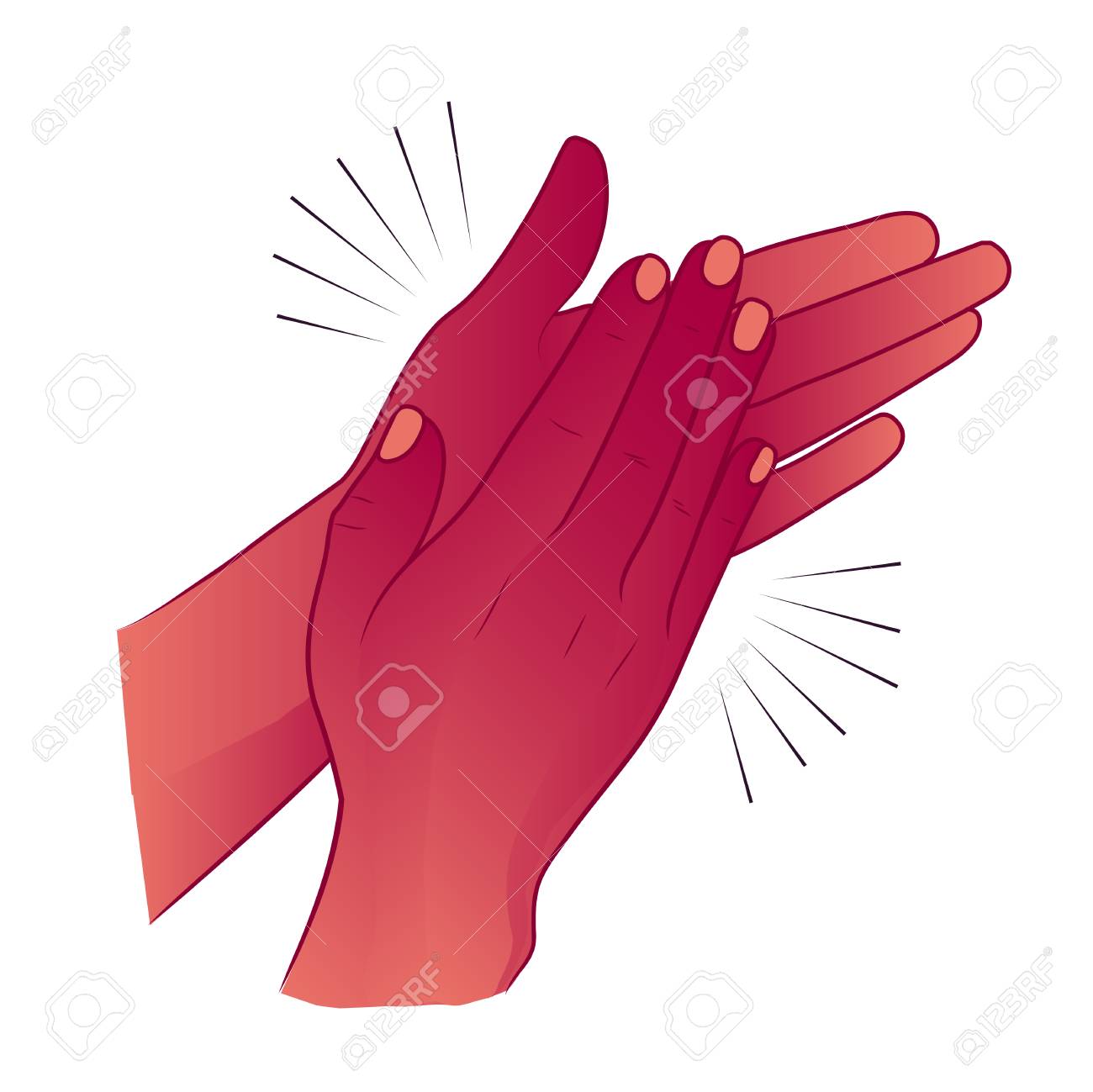 clapping hands or applauding congratulating applause royalty free