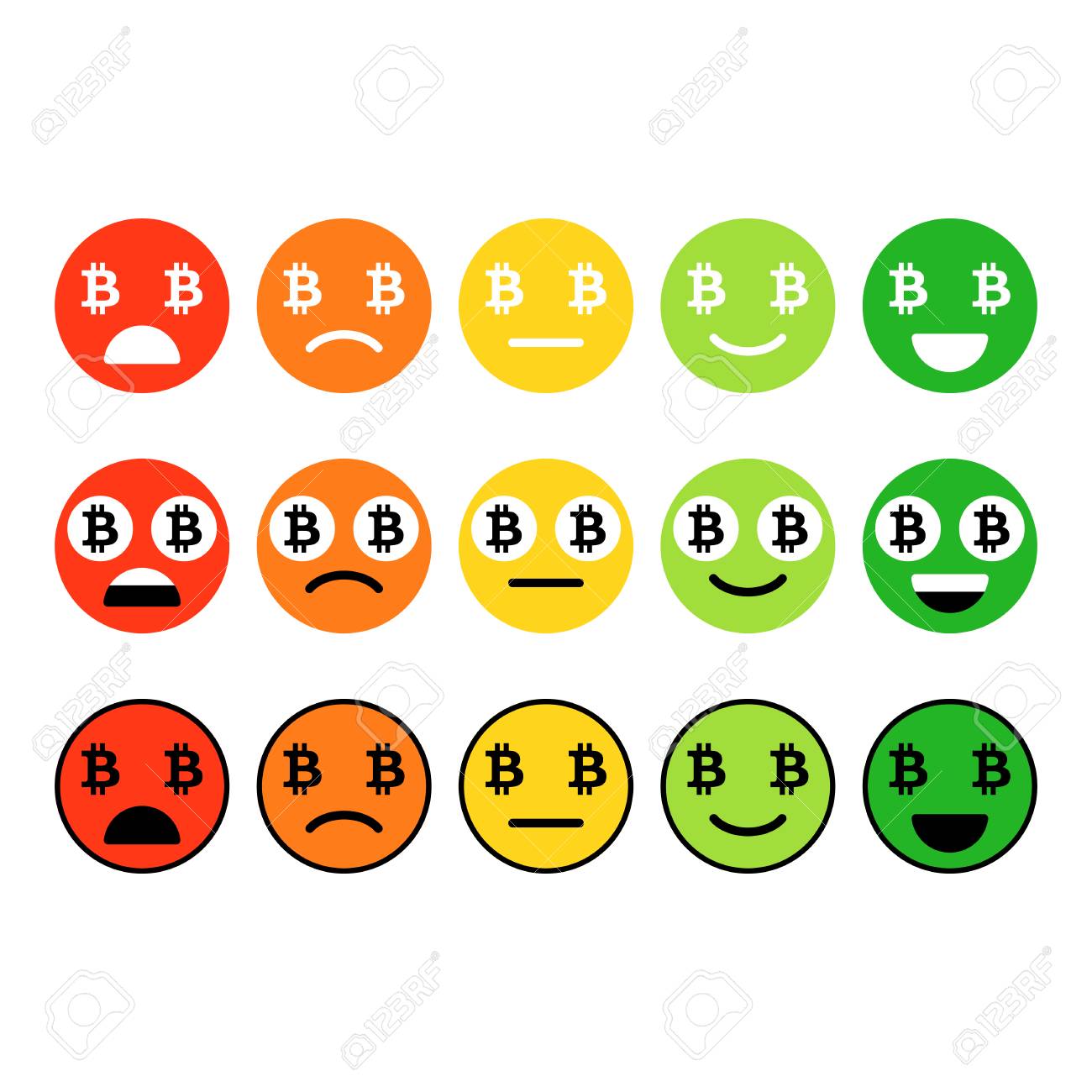 Bitcoin 이모티콘, 이모티콘 또는 미소. 감정적 인 아이콘 및 절연 표지판입니다. 벡터 로열티 무료 사진, 그림, 이미지 그리고  스톡포토그래피. Image 94901517
