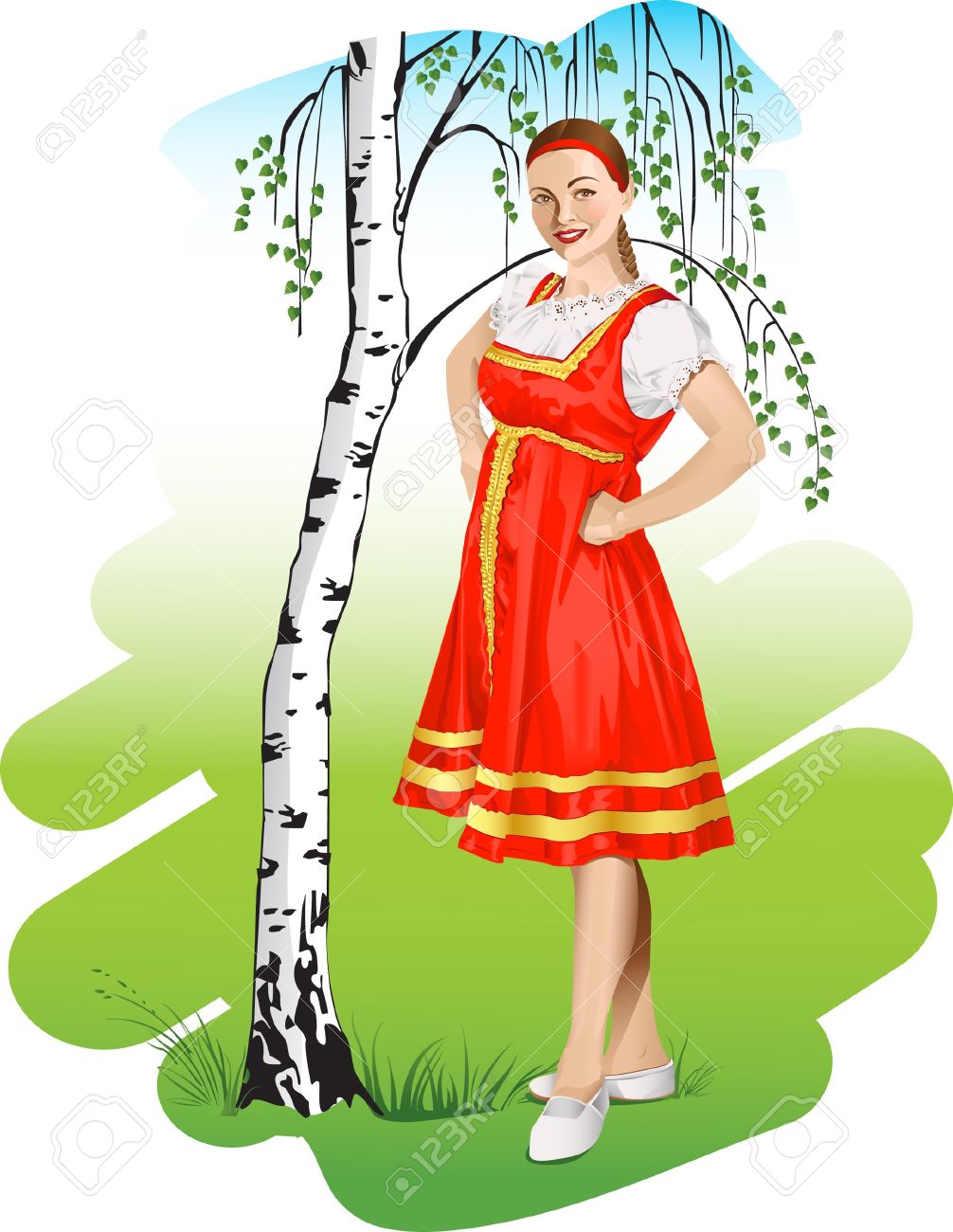 Фото девушки в русском костюме Фото девушки в русском костюме