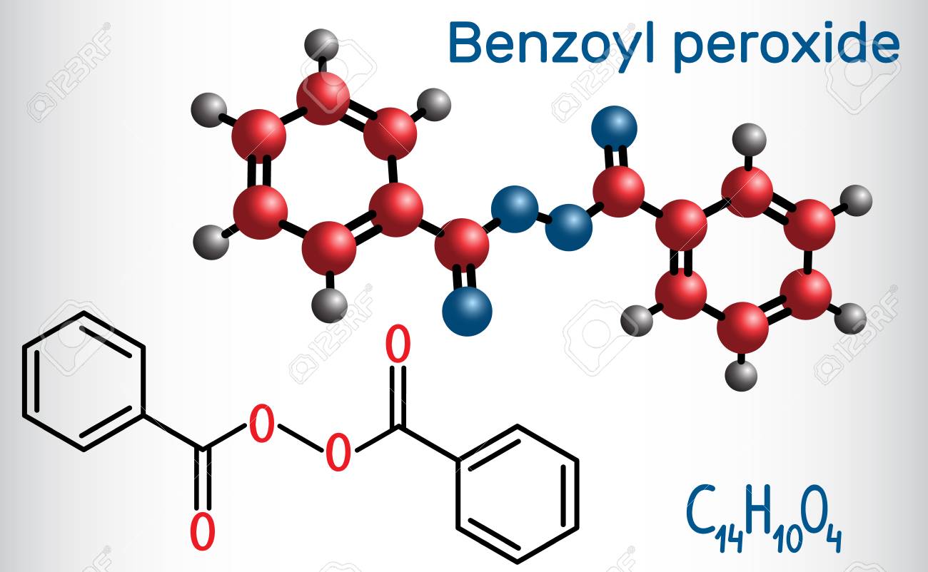 Benzoyl Peroxide Bpo Molecule Structural Chemical Formula Royalty Free Cliparts Vectors And Stock Illustration Image