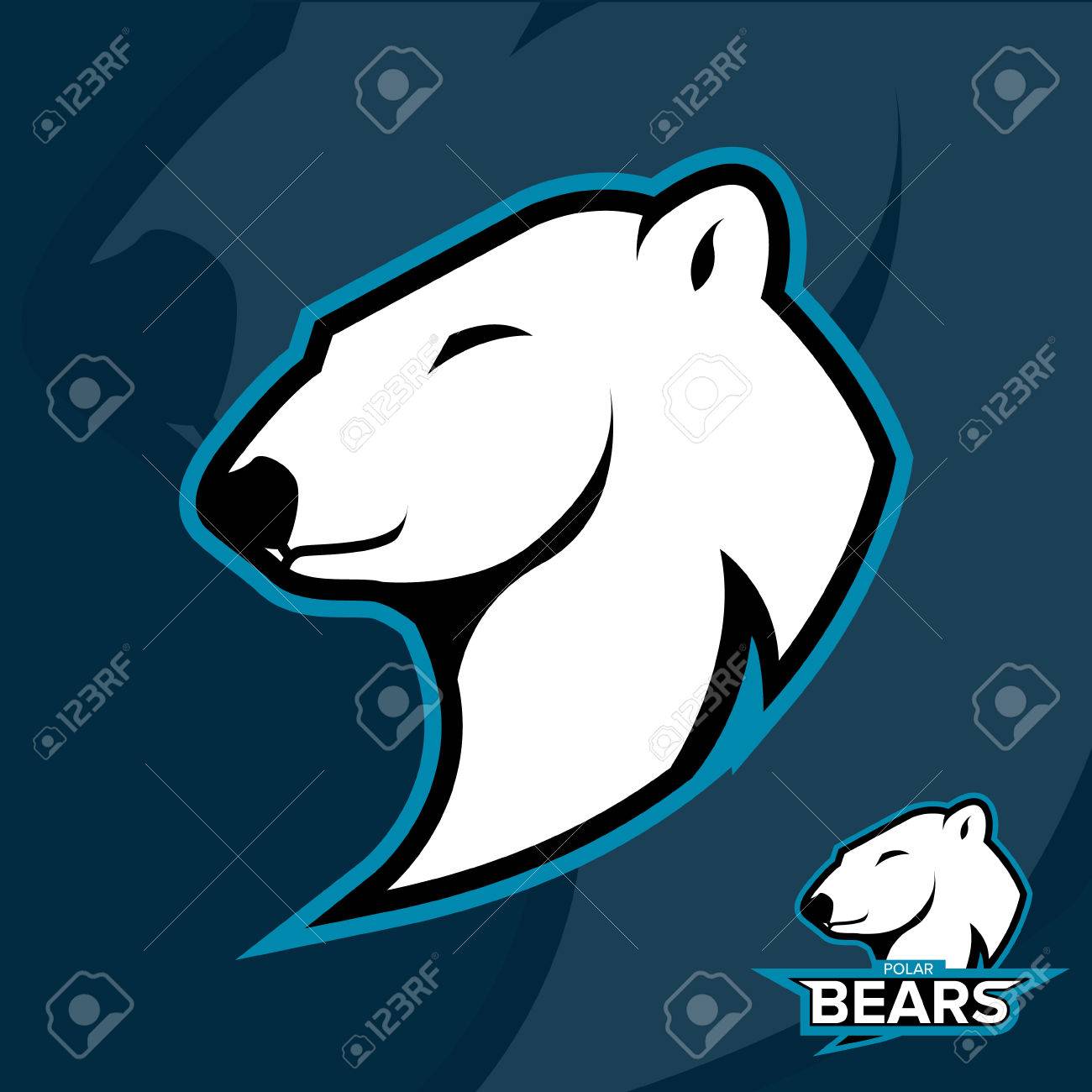 Team Sport Logo. Mascot Polar Bears Logotype. Royalty Free SVG, Cliparts,  Vectors, and Stock Illustration. Image 71088685.