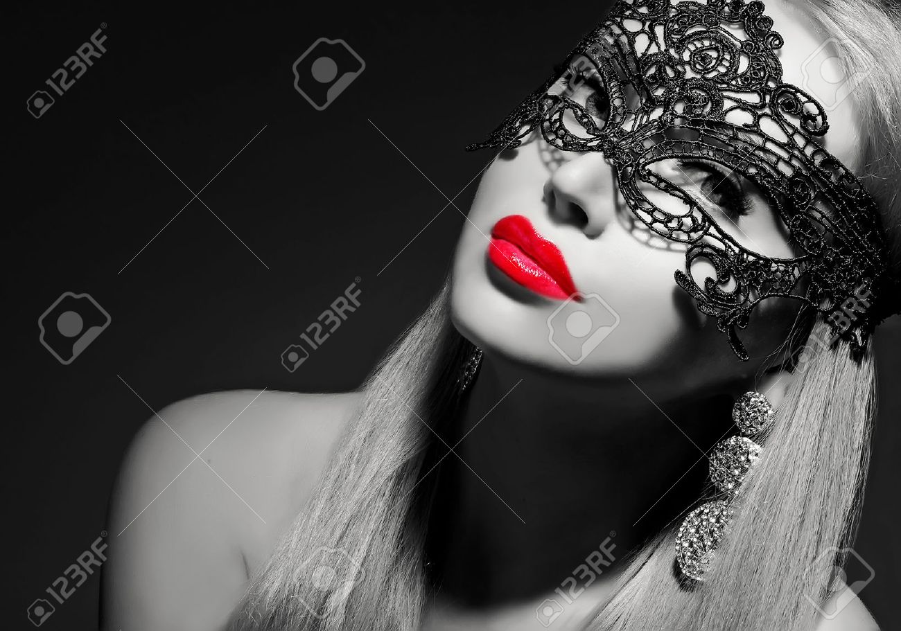 classy lady with red