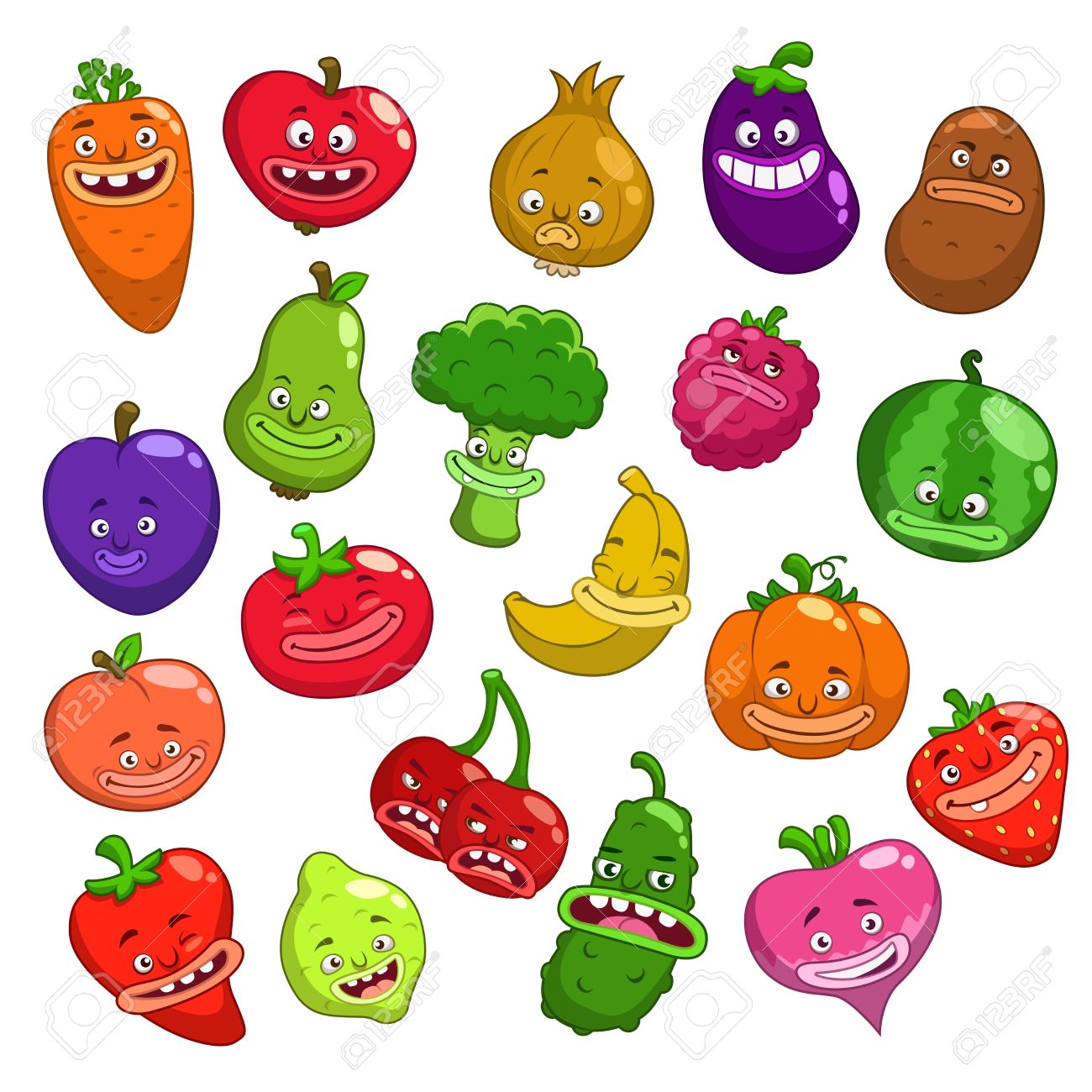 Droles De Personnages Fruits Et Legumes Bande Dessinee Vecteur Ensemble Isole Sur Blanc Clip Art Libres De Droits Vecteurs Et Illustration Image Droles De Personnages Fruits Et Legumes Bande Dessinee Vecteur Ensemble Isole Sur Blanc Clip Art Libres De Droits Vecteurs Et Illustration Image
