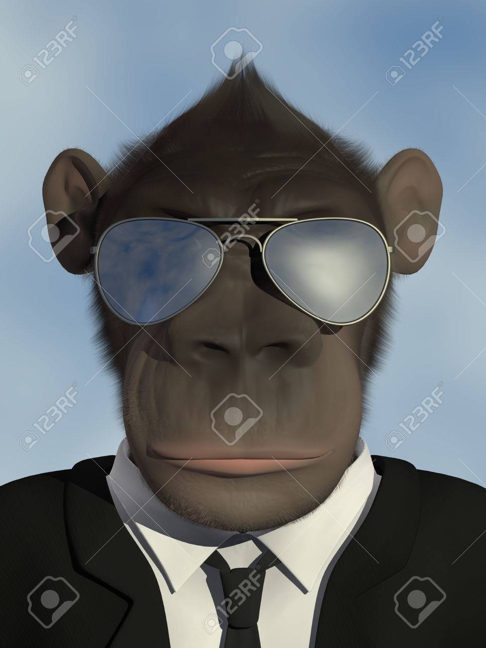 monkey with sunglasses