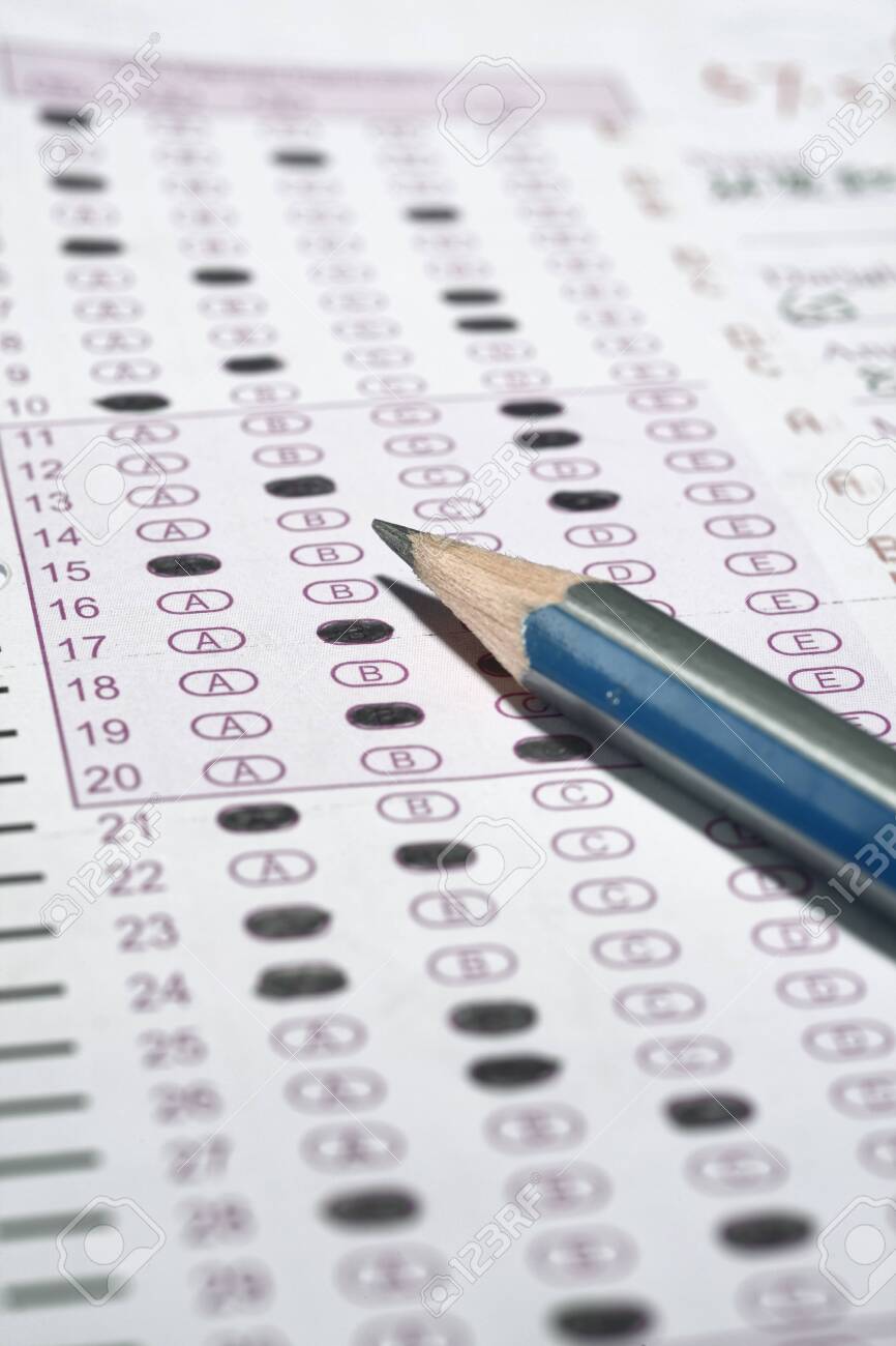 exam on pencil paper the