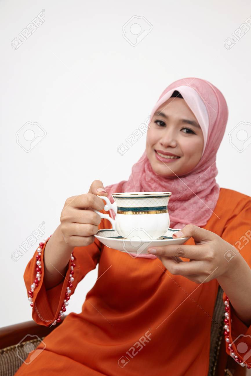Asian Muslim Malay Woman With Tudung image