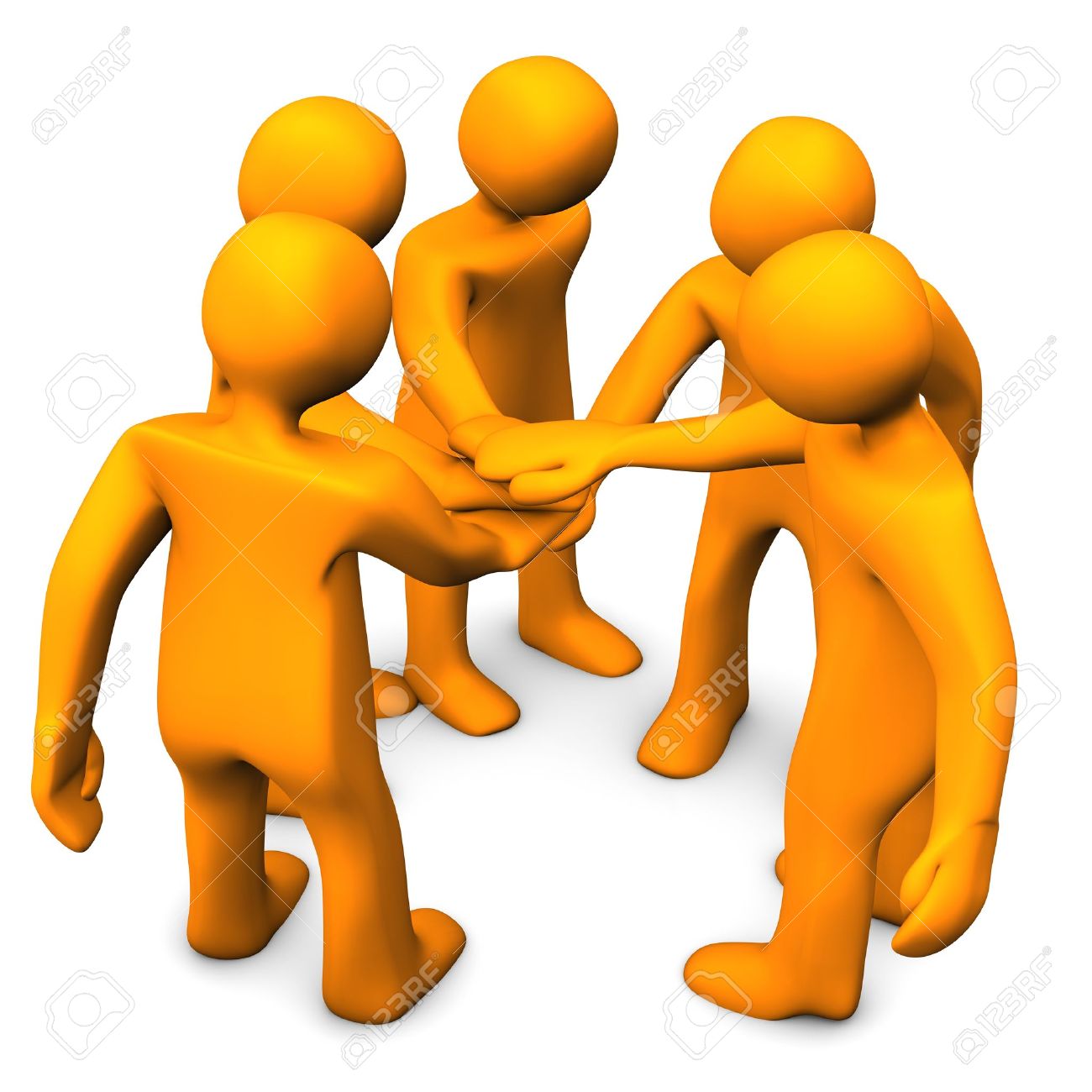 Five Cartoon Character As Best Friends. White Background. Stock Photo,  Picture And Royalty Free Image. Image 16614800.