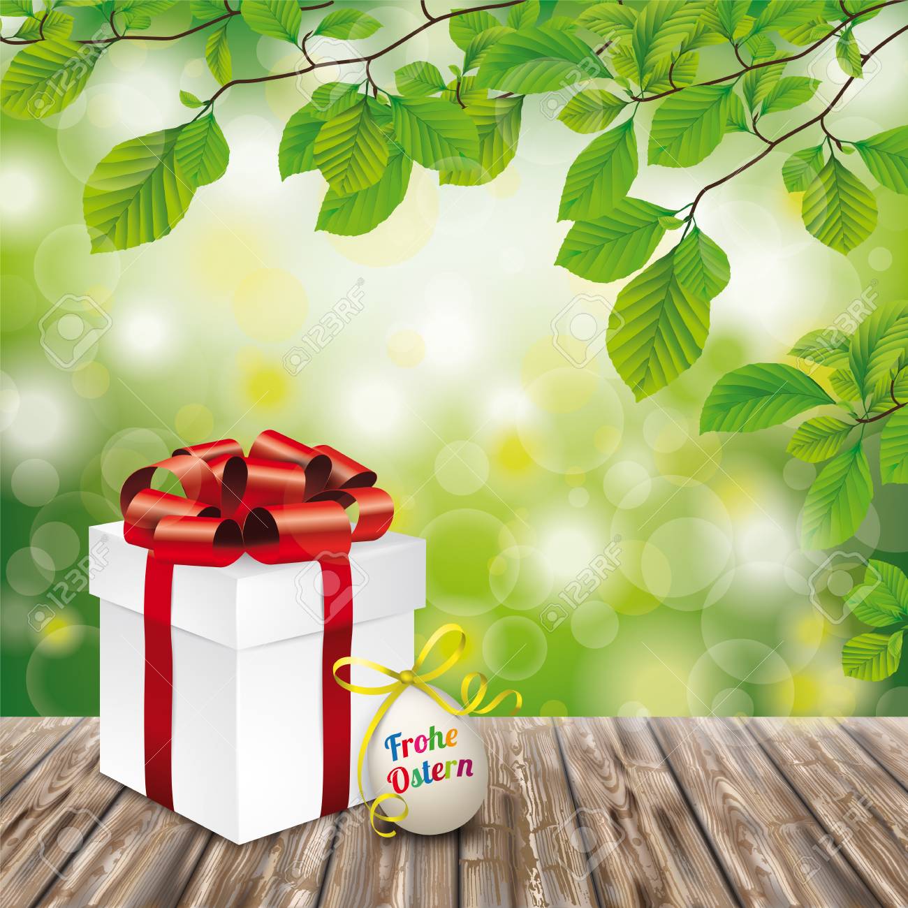 Frohe Ostern – Osterhase mit Eiern und Tulpen auf einer Wiese Stock Photo -  Alamy, image size:1300x1300