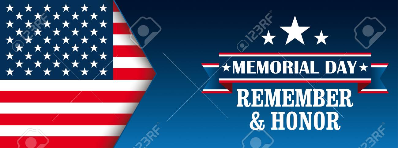 header with usa flag for the memorial day royalty free cliparts us flag header