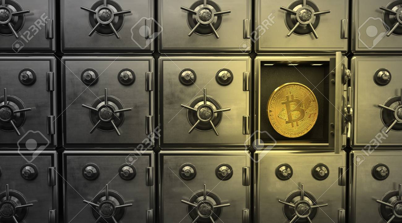 열린 금고 3d 그림에 있는 황금 비트코인 로열티 무료 사진, 그림, 이미지 그리고 스톡포토그래피. Image 105708390