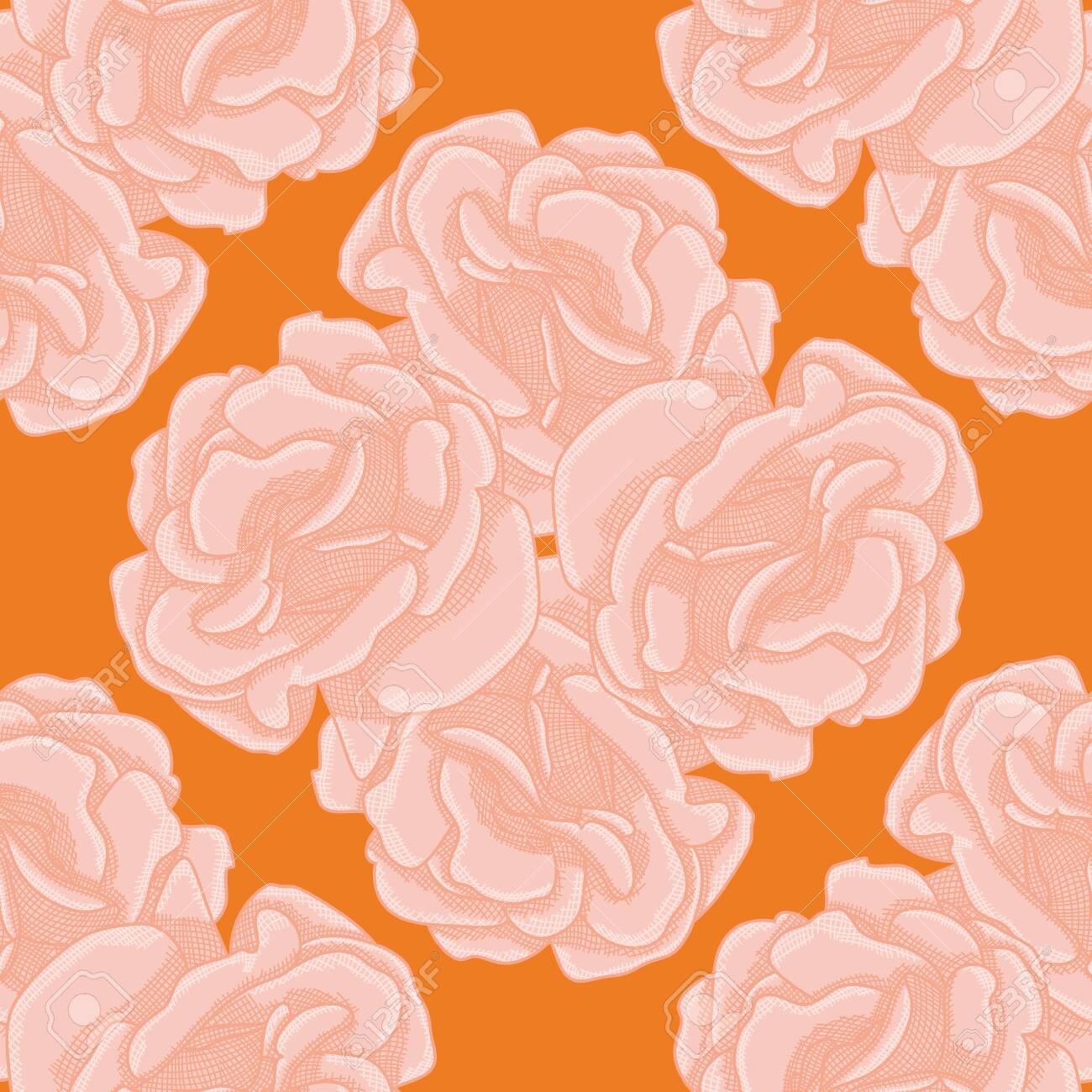 Download Abstract Rose Bundle Vector Repeating Pattern Orange Floral Royalty Free Cliparts Vectors And Stock Illustration Image 154831410
