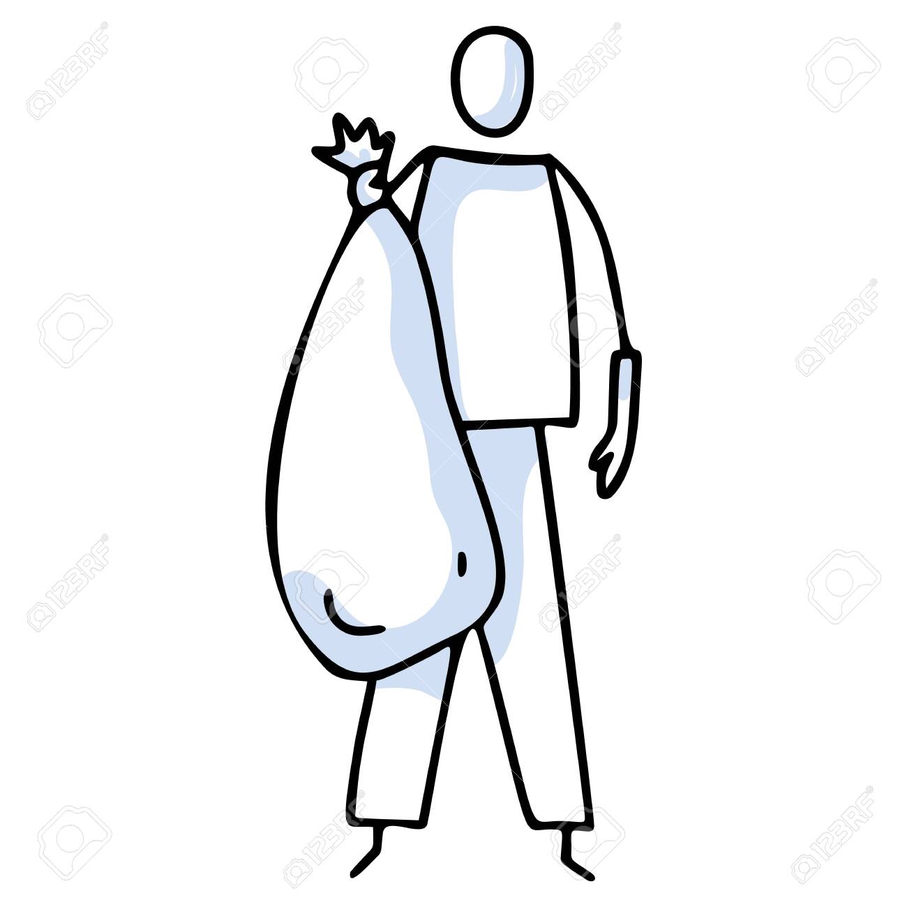 hand drawn stick figures holding trash bag concept of clean royalty free cliparts vectors and stock illustration image 140188893 hand drawn stick figures holding trash bag concept of clean
