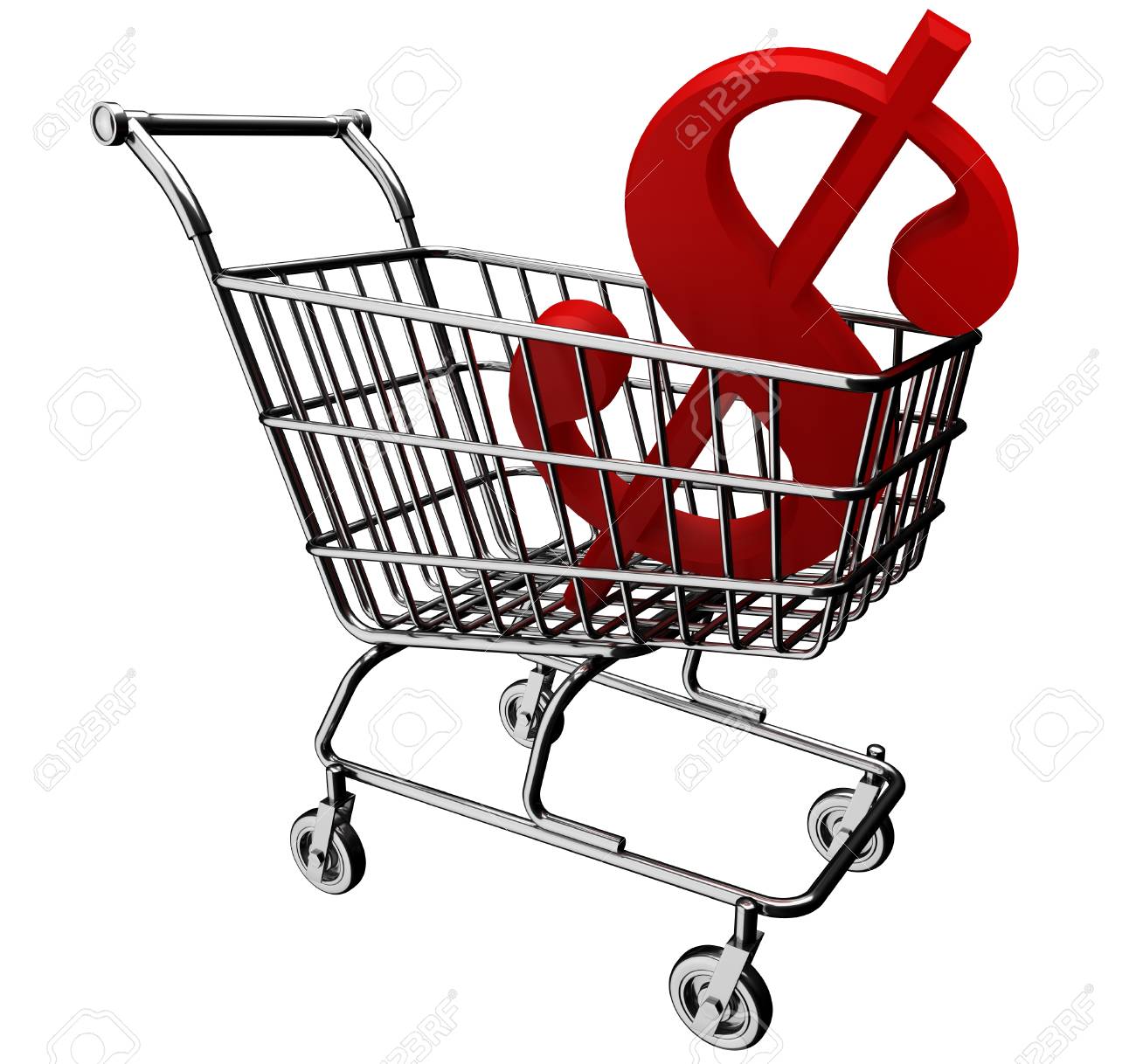 3d shopping cart with the dollar symbol stock photo picture and