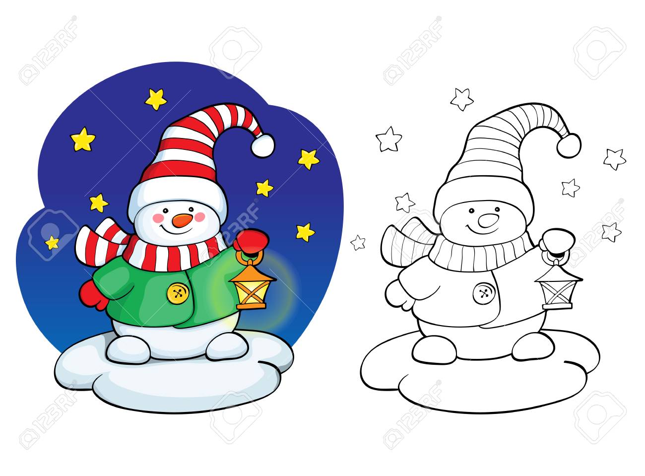 Photocall Navidad MuÃ±eco Nieve Colorear Sombrero CÃ³mo Pintar A