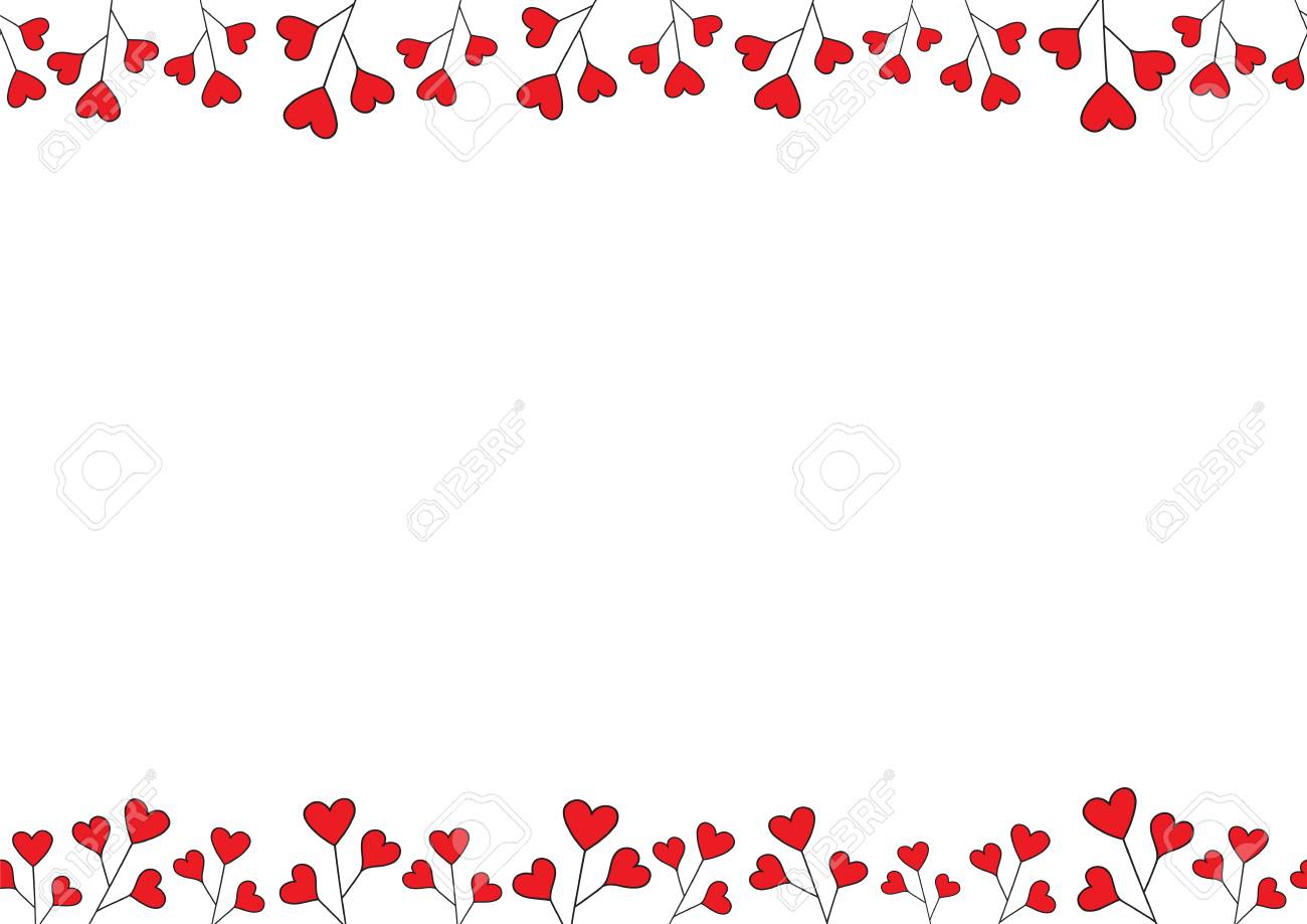 Valentinstag Hintergrund Rote Herzen Rahmen Nahtloser Rahmen Mit Platz Fur Ihren Text Lizenzfrei Nutzbare Vektorgrafiken Clip Arts Illustrationen Image 51678449