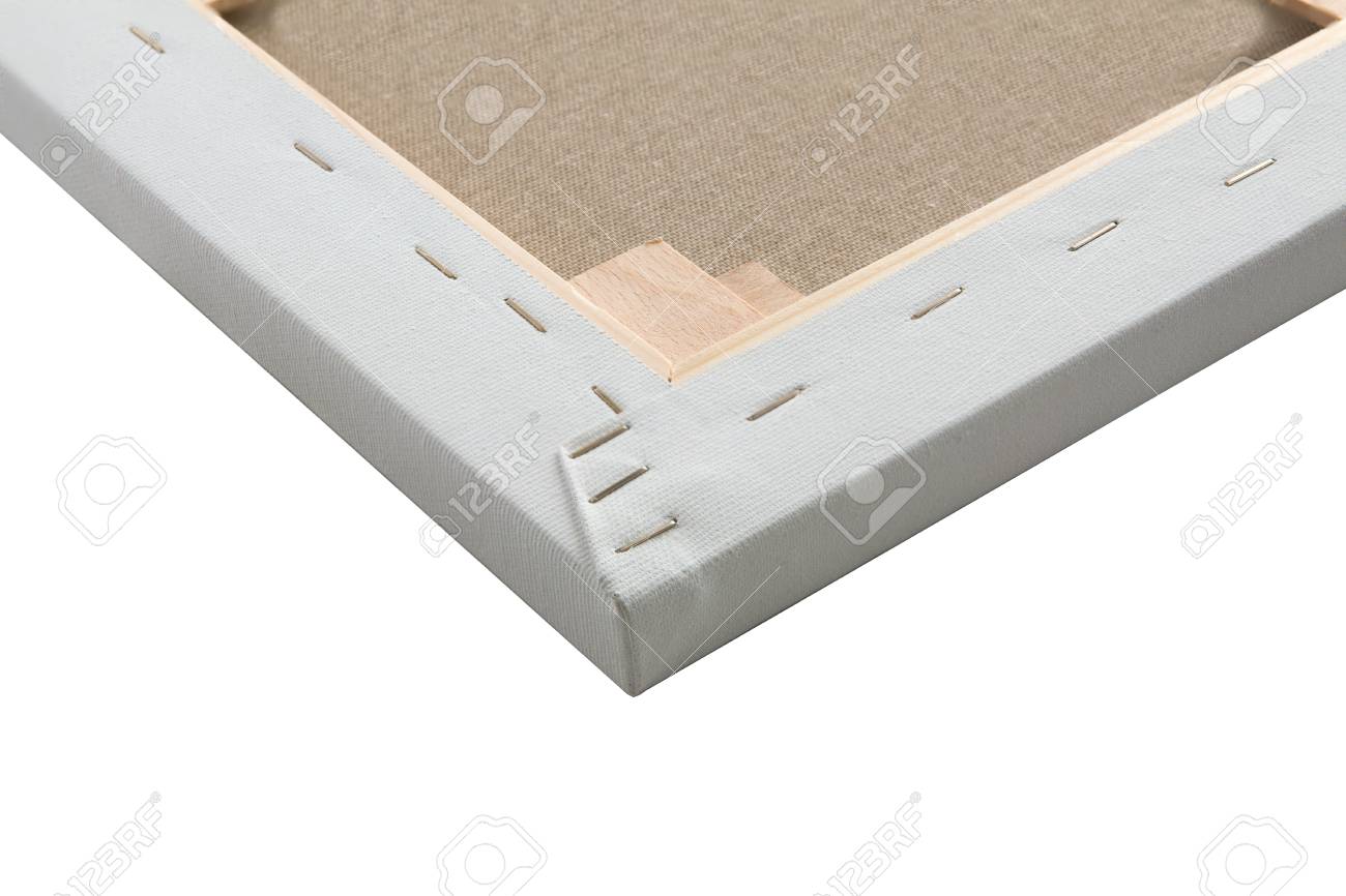 Detail Of Gallery Wraped Blank Canvas On Wooden Frame Stretcher Stock Photo Picture And Royalty Free Image Image 46899440
