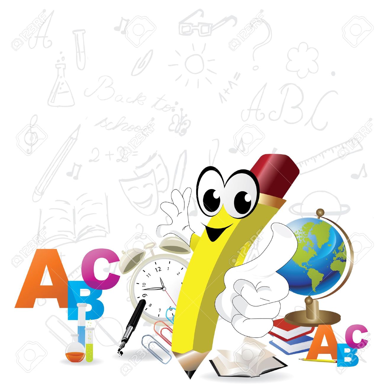back to school design royalty free cliparts vectors and stock school background design