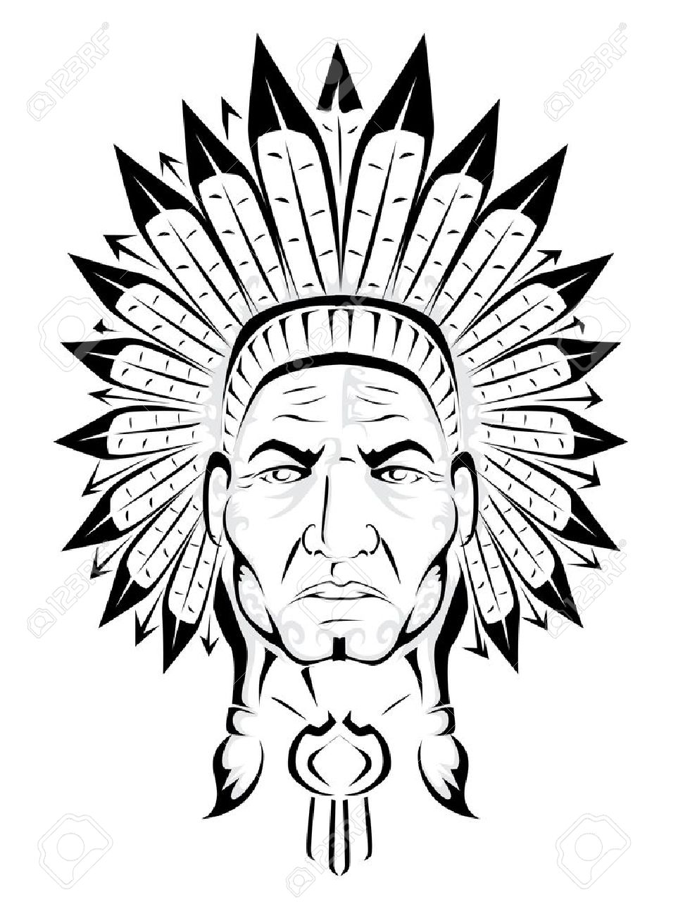 Chef Indien Americain Clip Art Libres De Droits Vecteurs Et Illustration Image