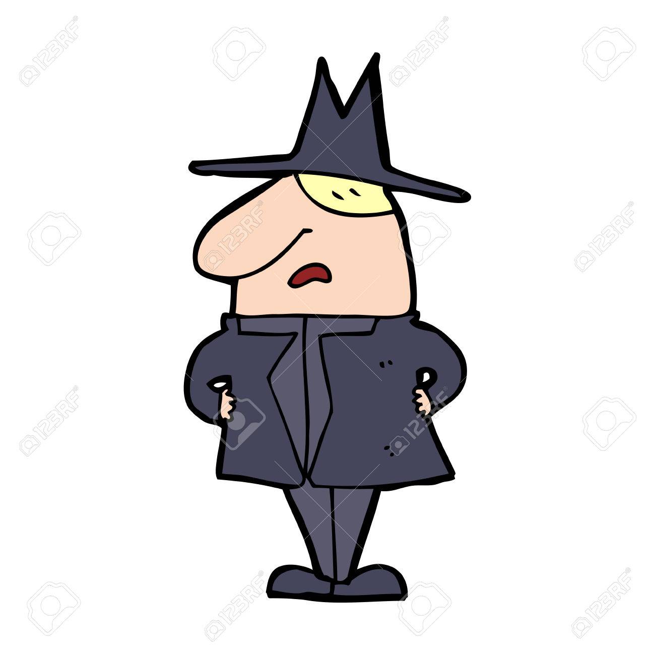 Homme De Dessin Animé En Manteau Et Chapeau Clip Art Libres Homme De Dessin Animé En Manteau Et Chapeau Clip Art Libres