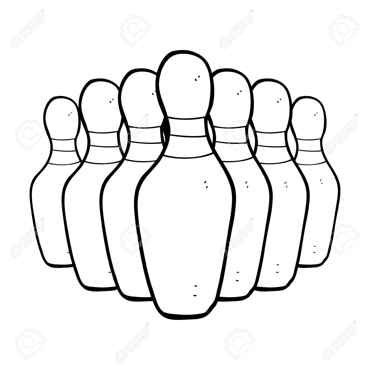 Quilles De Bowling De Bande Dessinee Clip Art Libres De Droits Vecteurs Et Illustration Image 25008014