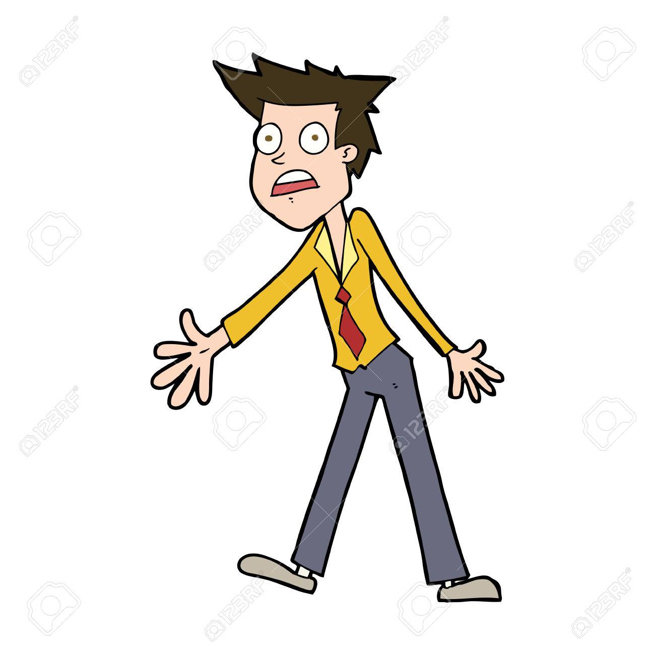 漫画男を強調しました のイラスト素材 ベクタ Image