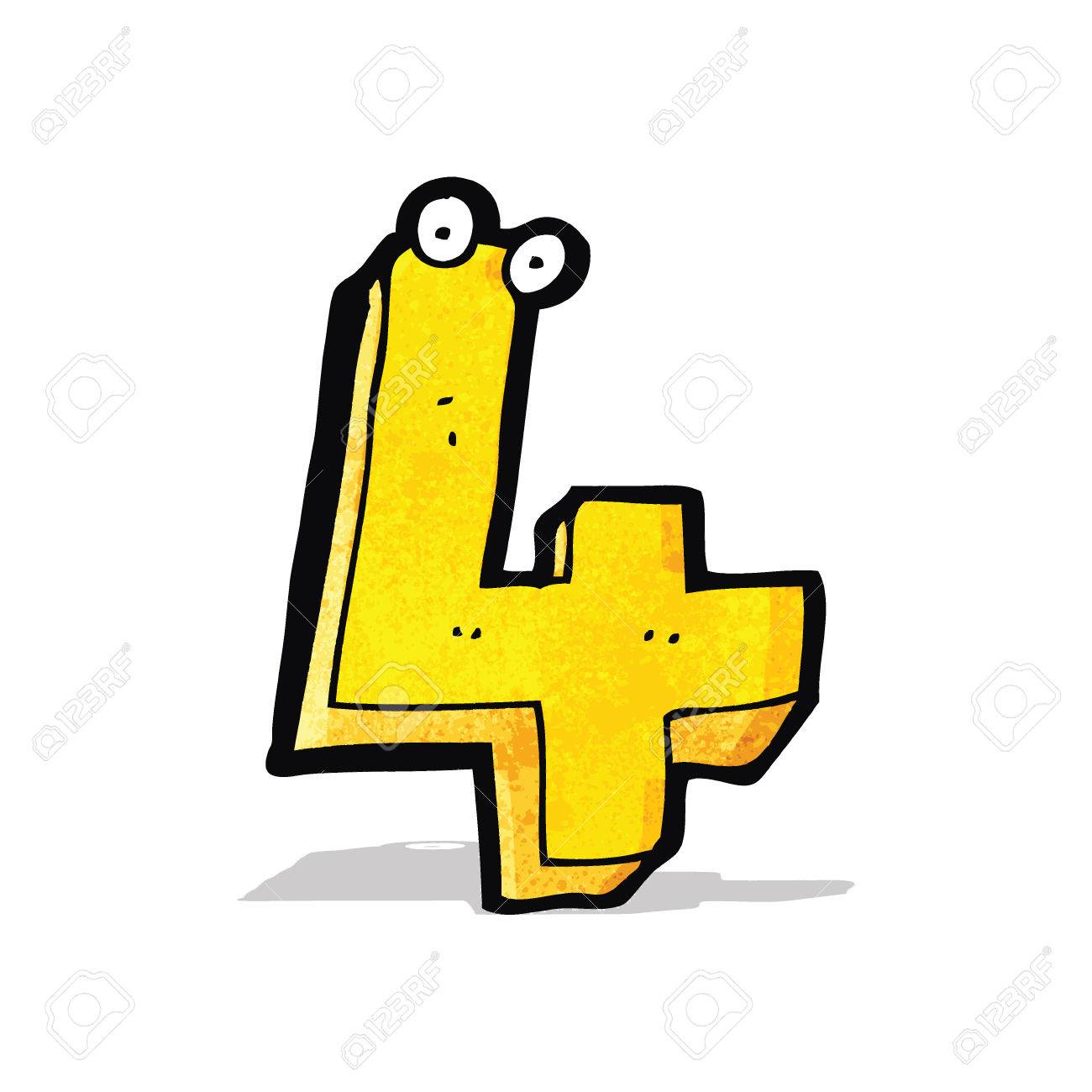 Funny Cartoon Number Four Royalty Free Cliparts Vectors And Stock Illustration Image 32818905