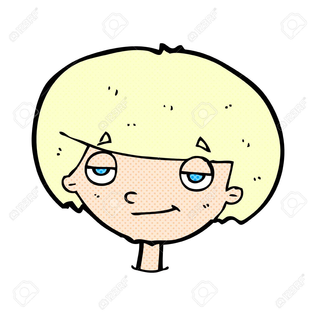 レトロなコミック スタイル漫画独り善がりの男の子のイラスト素材 ベクタ Image