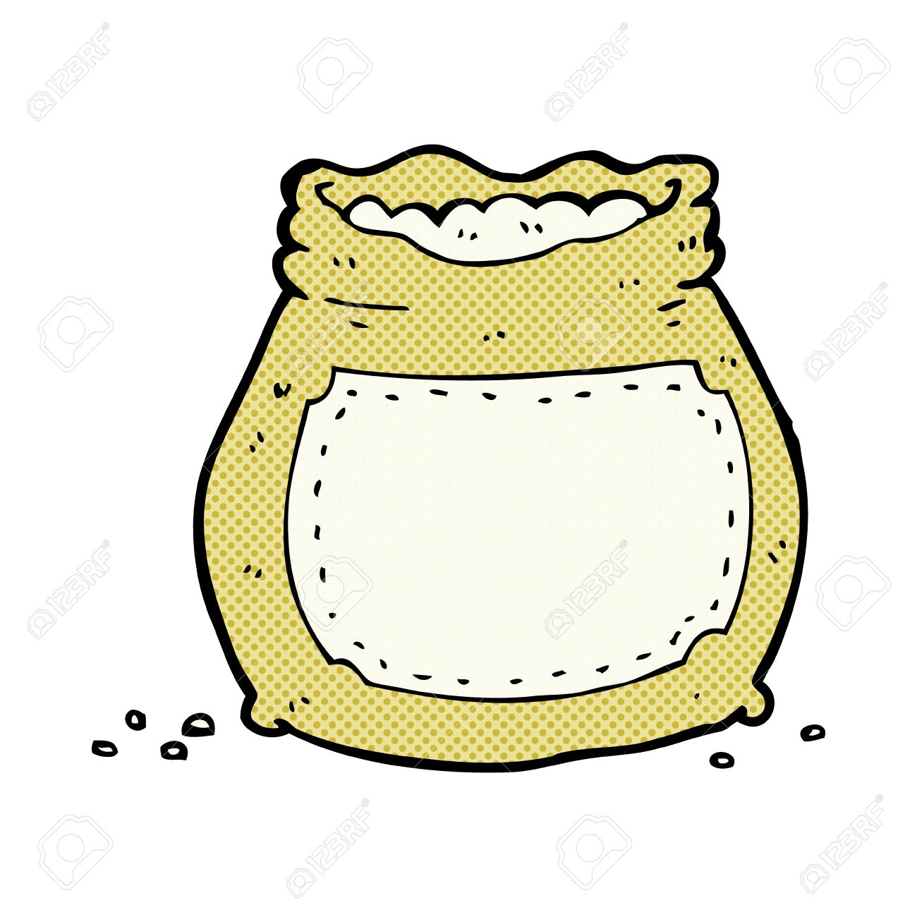 Bolsa De Dibujos Animados Retro Estilo Del Cómic De La Harina ...