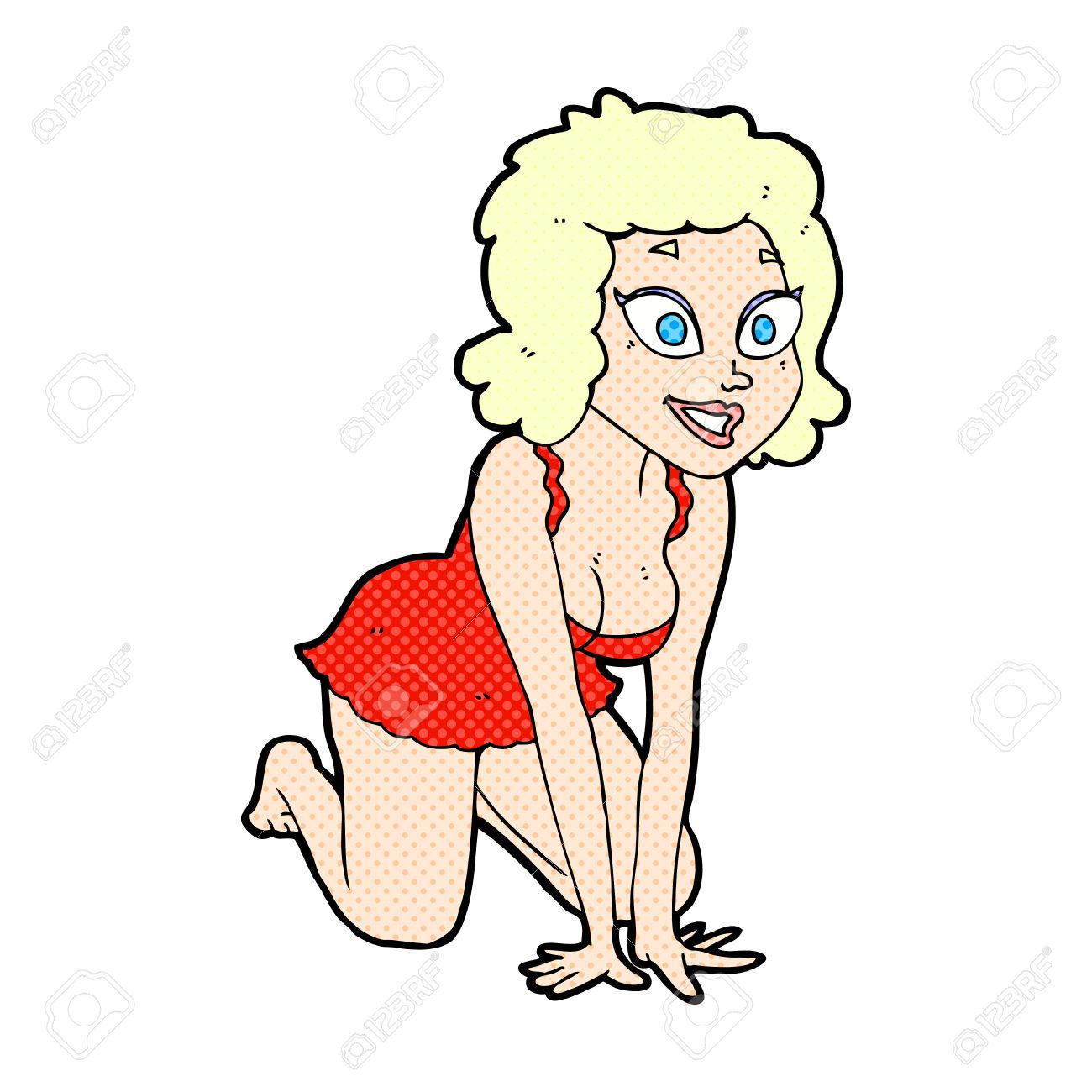 レトロな漫画スタイルの漫画面白いセクシーな女性のイラスト素材 ベクタ Image