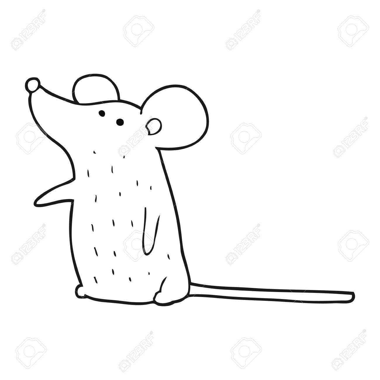 Freihandig Gezeichnet Schwarz Und Weiss Cartoon Maus Lizenzfrei Nutzbare Vektorgrafiken Clip Arts Illustrationen Image