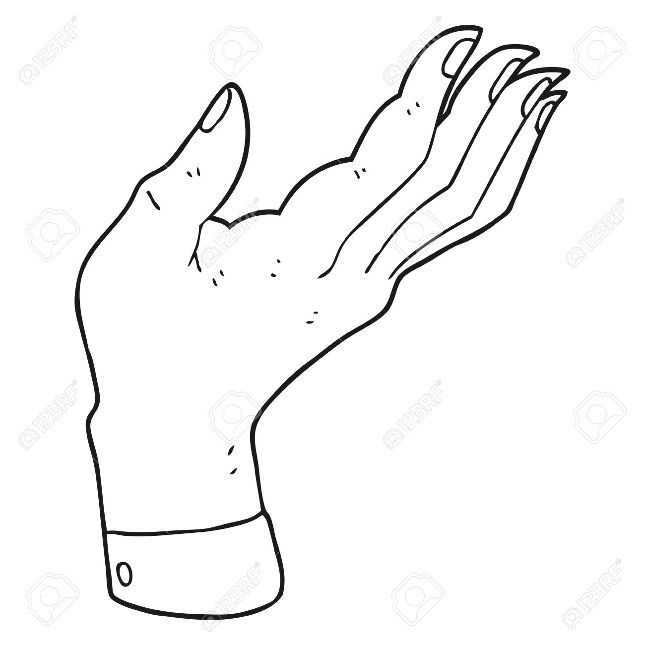 Dibujado A Mano Alzada Blanco Y Negro De Dibujos Animados