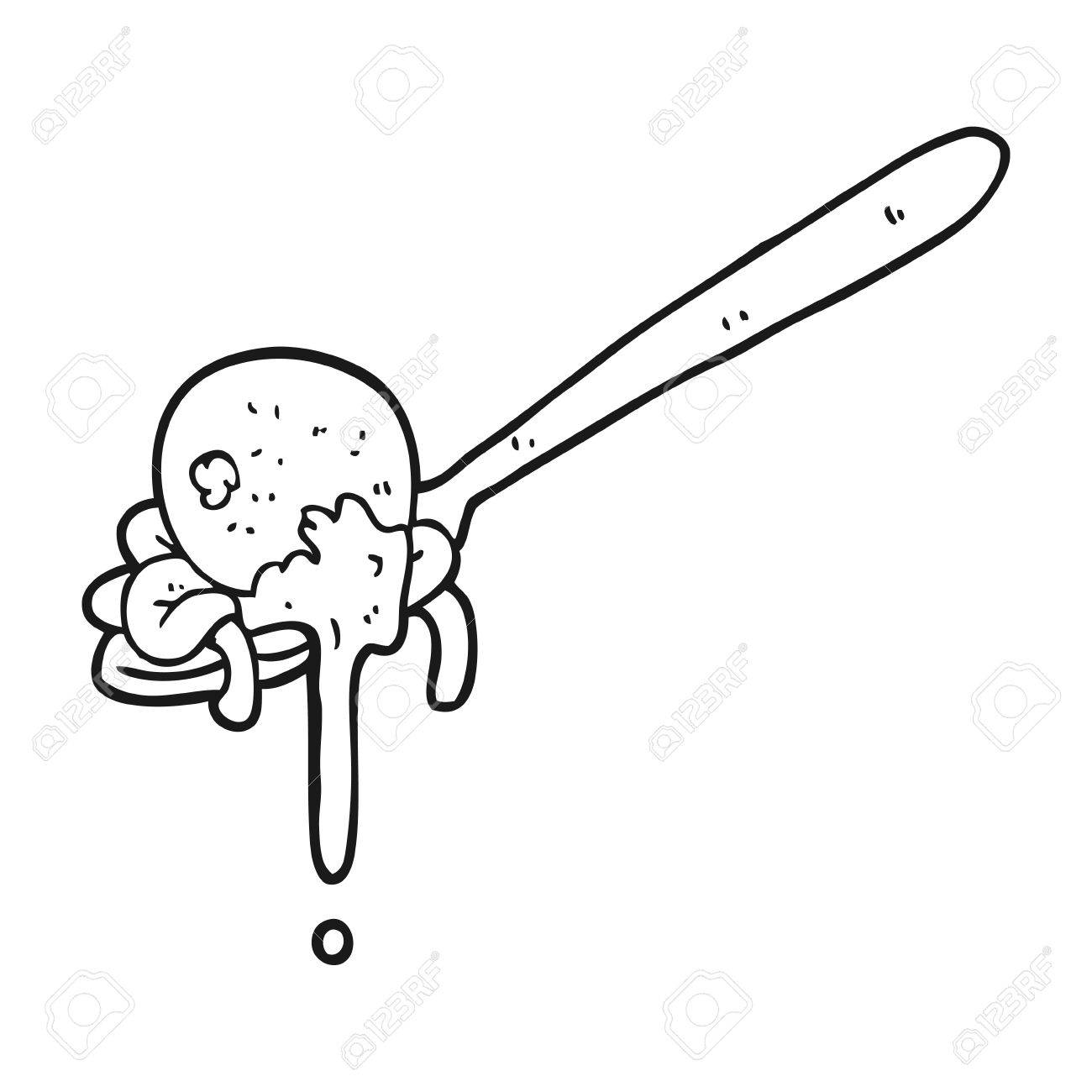 Freehand Drawn Black And White Cartoon Meatball And Spaghetti Royalty Free Cliparts Vectors And Stock Illustration Image
