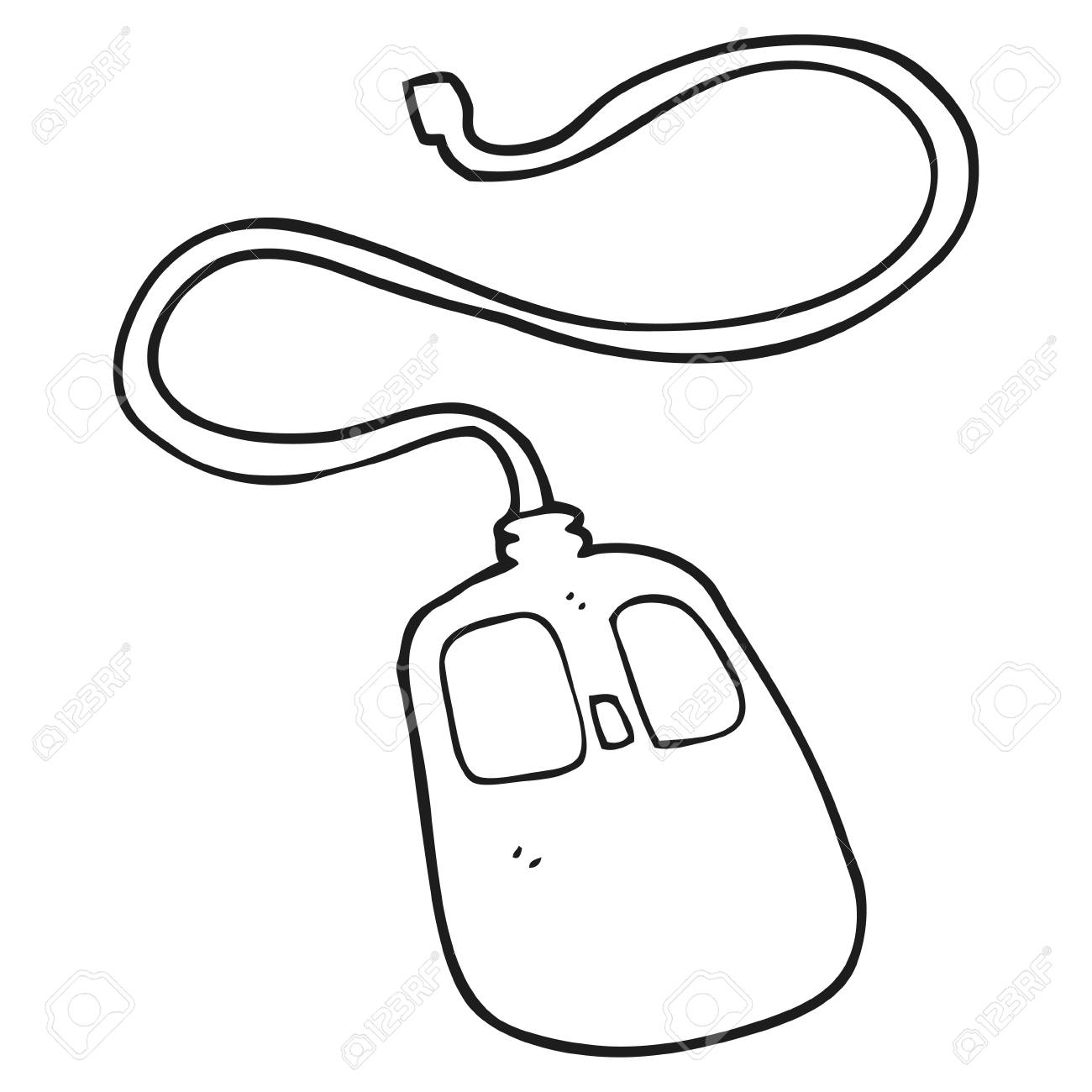 Freihandig Gezeichnet Schwarz Und Weiss Cartoon Computer Maus Lizenzfrei Nutzbare Vektorgrafiken Clip Arts Illustrationen Image
