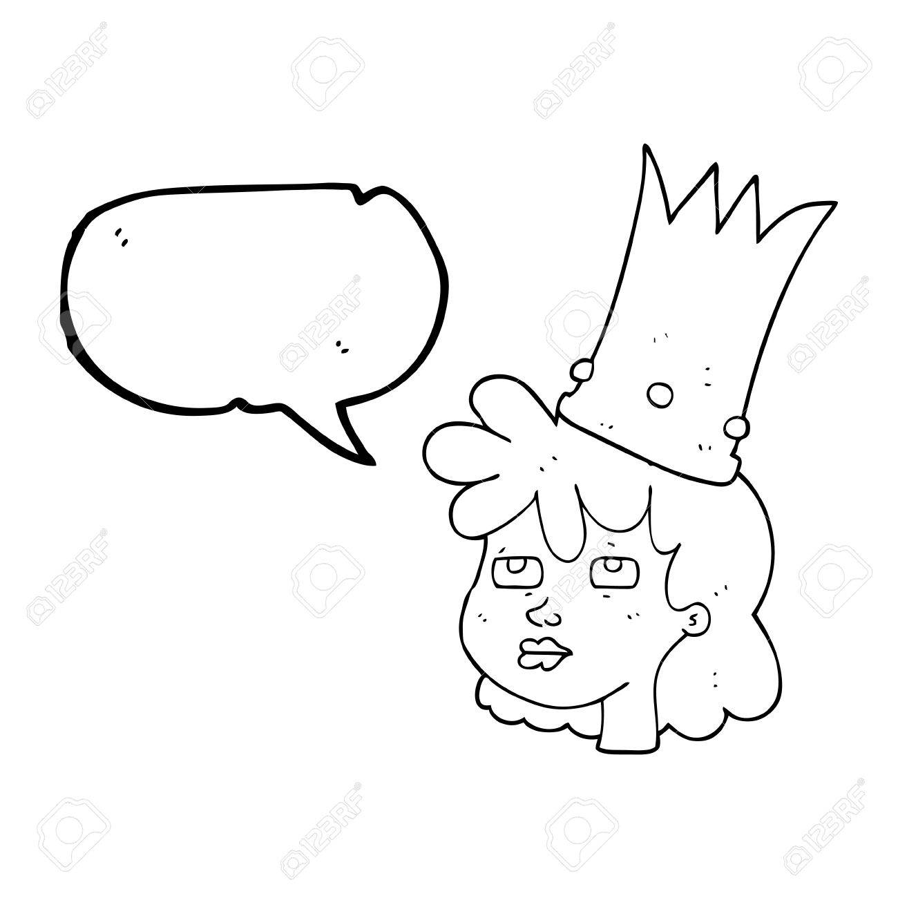 フリーハンド描画音声バブル漫画女王の王冠のイラスト素材 ベクタ Image フリーハンド描画音声バブル漫画女王の王冠のイラスト素材 ベクタ Image