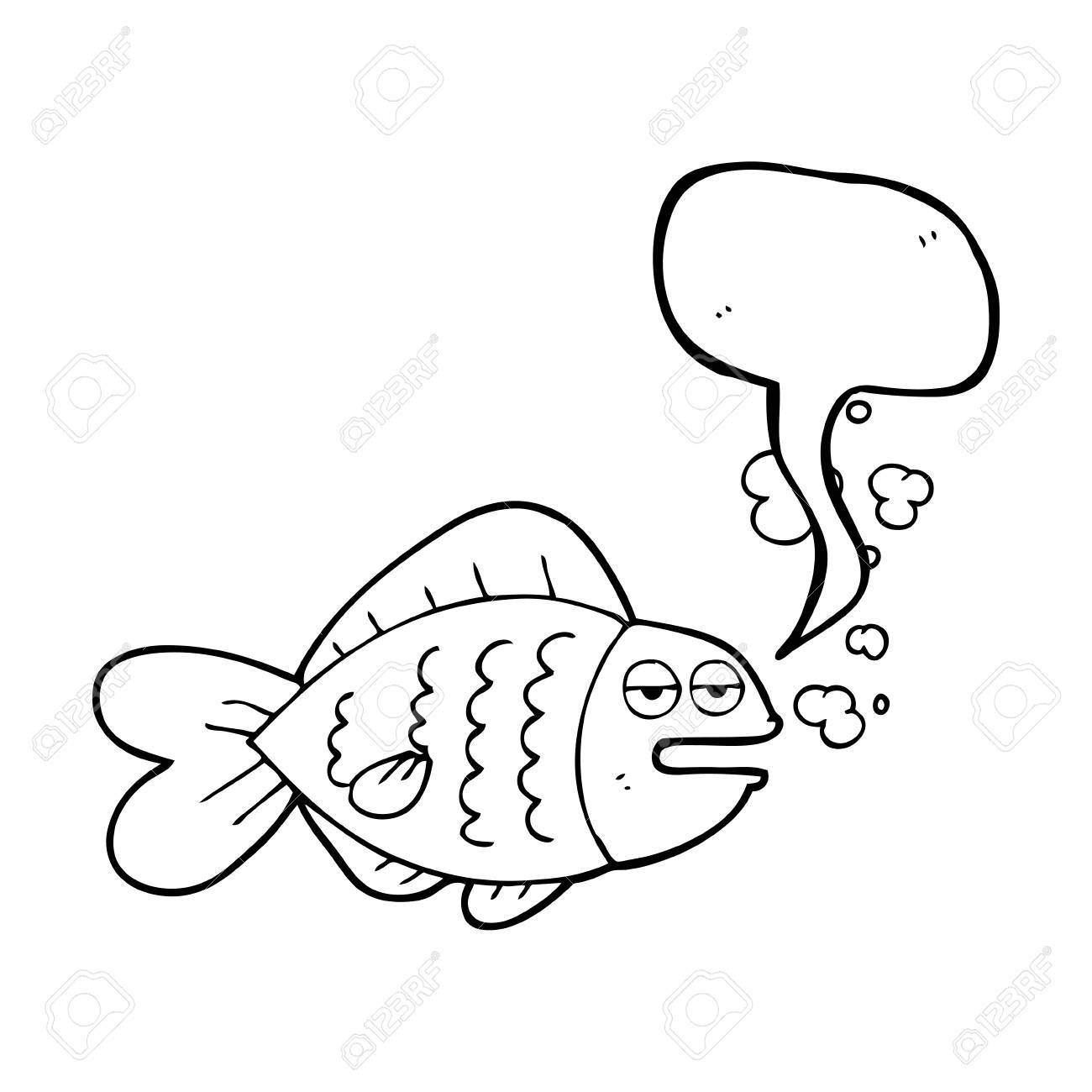 フリーハンド描画音声バブル漫画面白い魚のイラスト素材 ベクタ Image フリーハンド描画音声バブル漫画面白い魚のイラスト素材 ベクタ Image