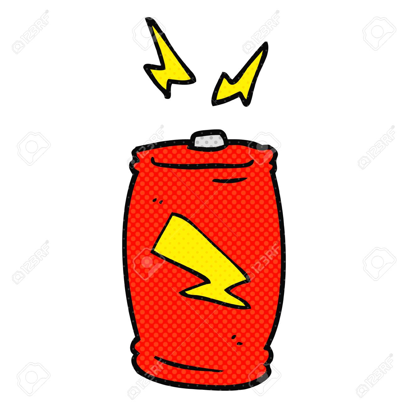 フリーハンドの描画漫画バッテリーのイラスト素材 ベクタ Image