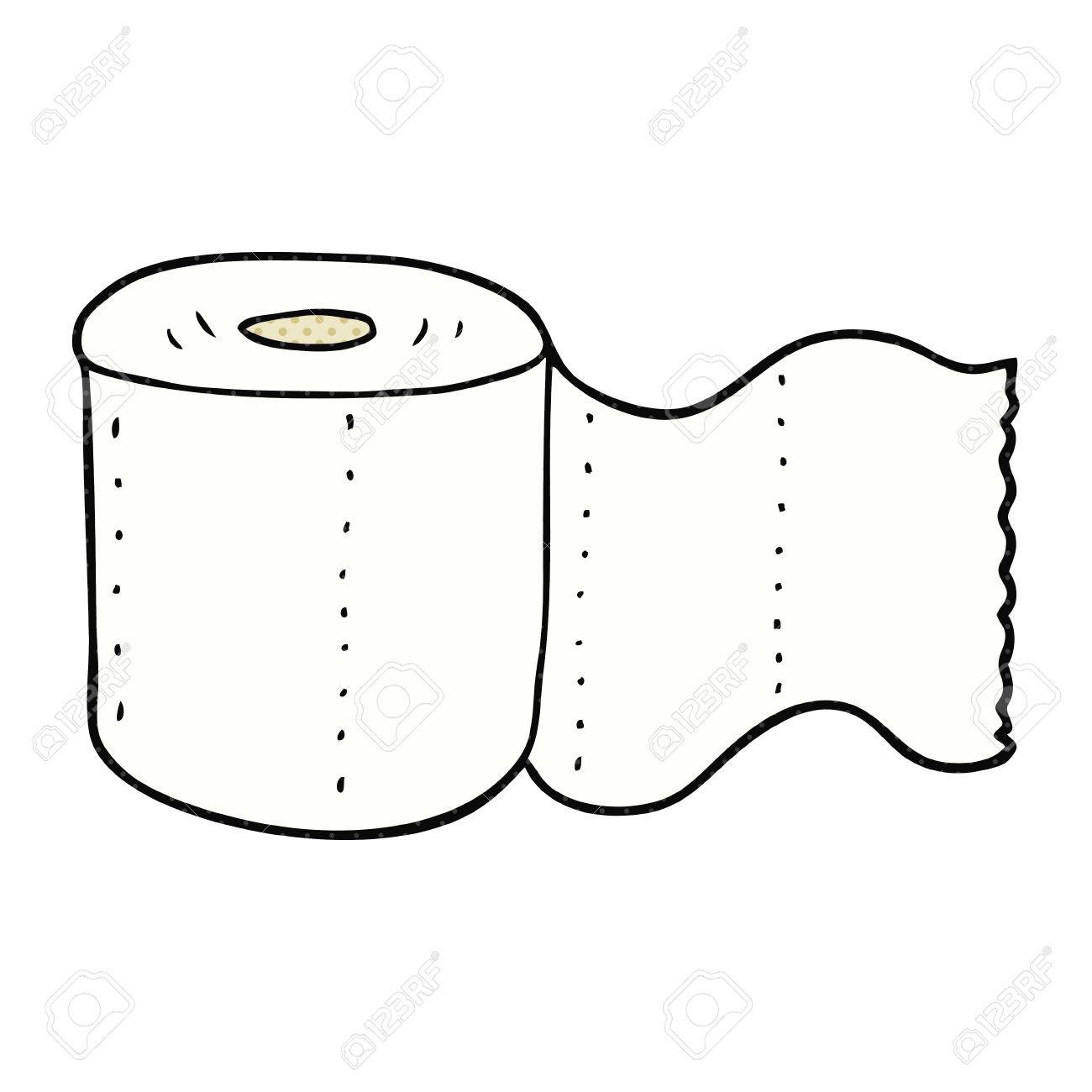 フリーハンドの描画漫画トイレット ペーパーのイラスト素材 ベクタ Image フリーハンドの描画漫画トイレット ペーパーのイラスト素材 ベクタ Image