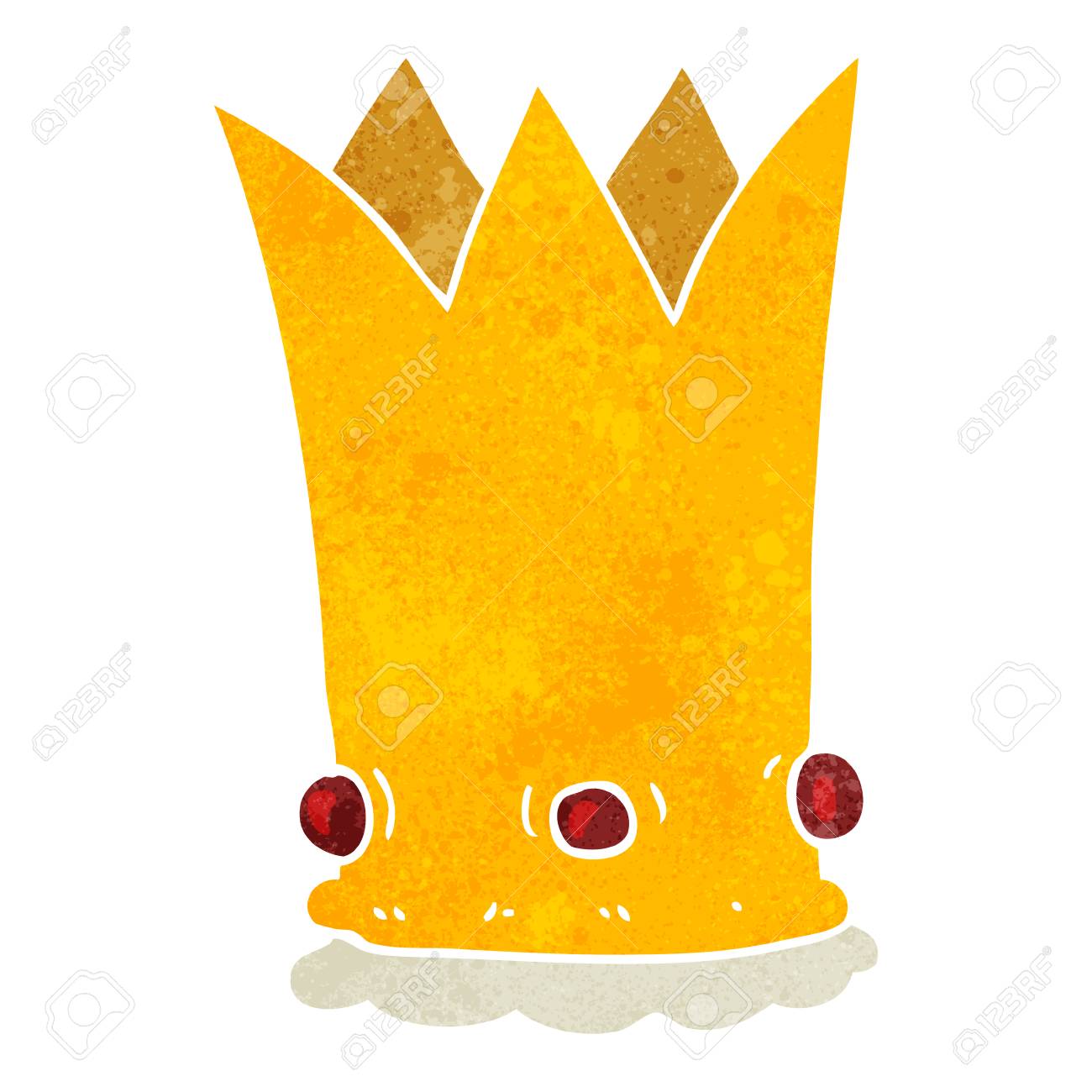 フリーハンドのレトロ漫画クラウンのイラスト素材 ベクタ Image