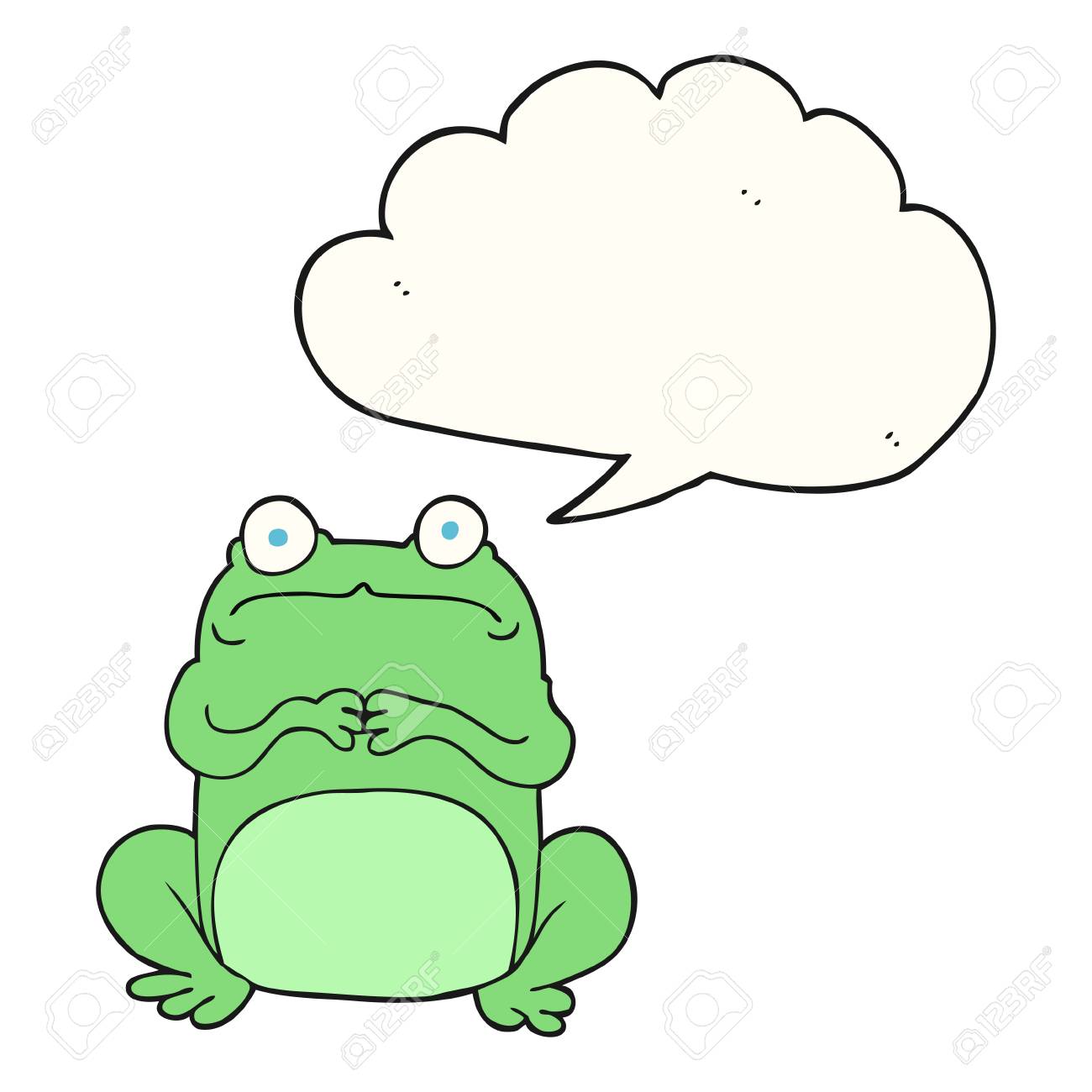 フリーハンド描画吹き出し漫画神経カエル のイラスト素材 ベクタ Image