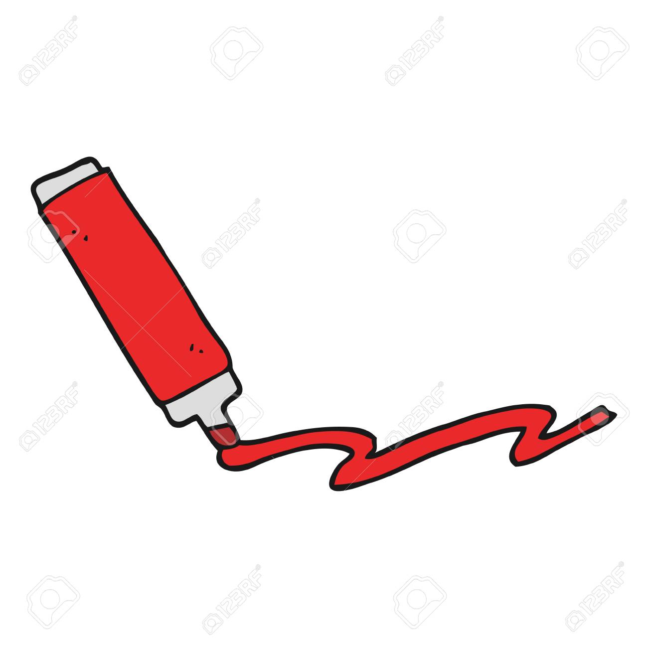 フリーハンドの描画漫画のマーカーペン のイラスト素材 ベクタ Image