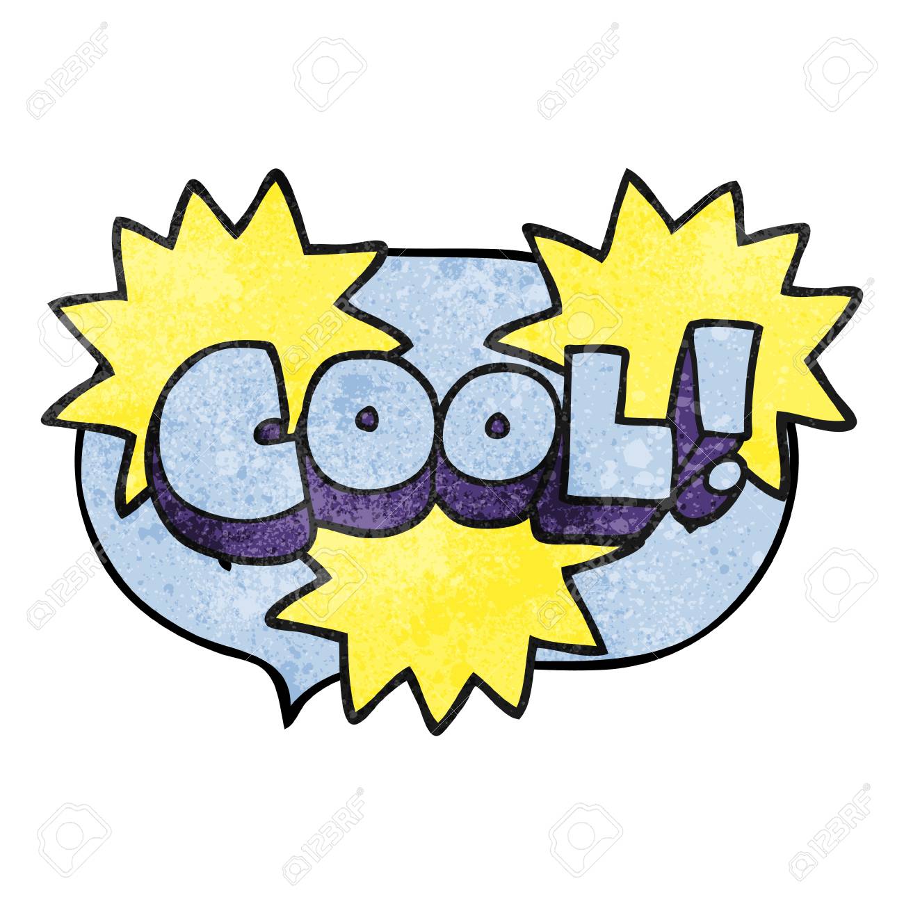 クールなフリーハンド描画指示音声バブル漫画記号のイラスト素材 ベクタ Image